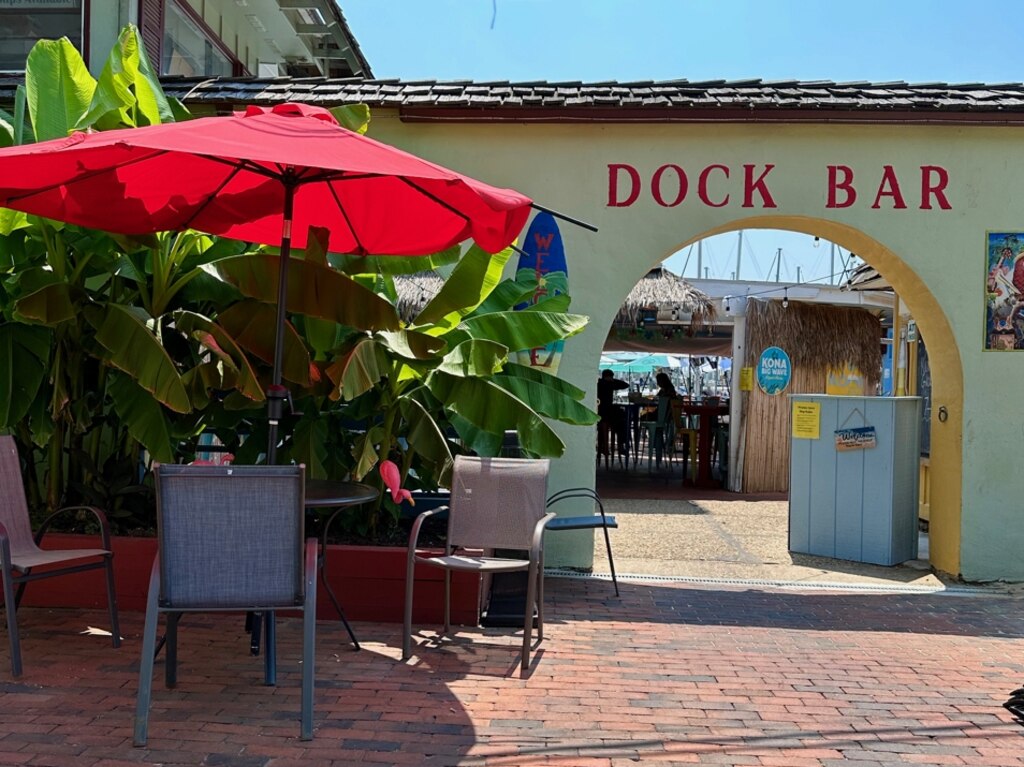 The dock bar at Pirate Coves restaurant in Galesville, which sits on the West River.