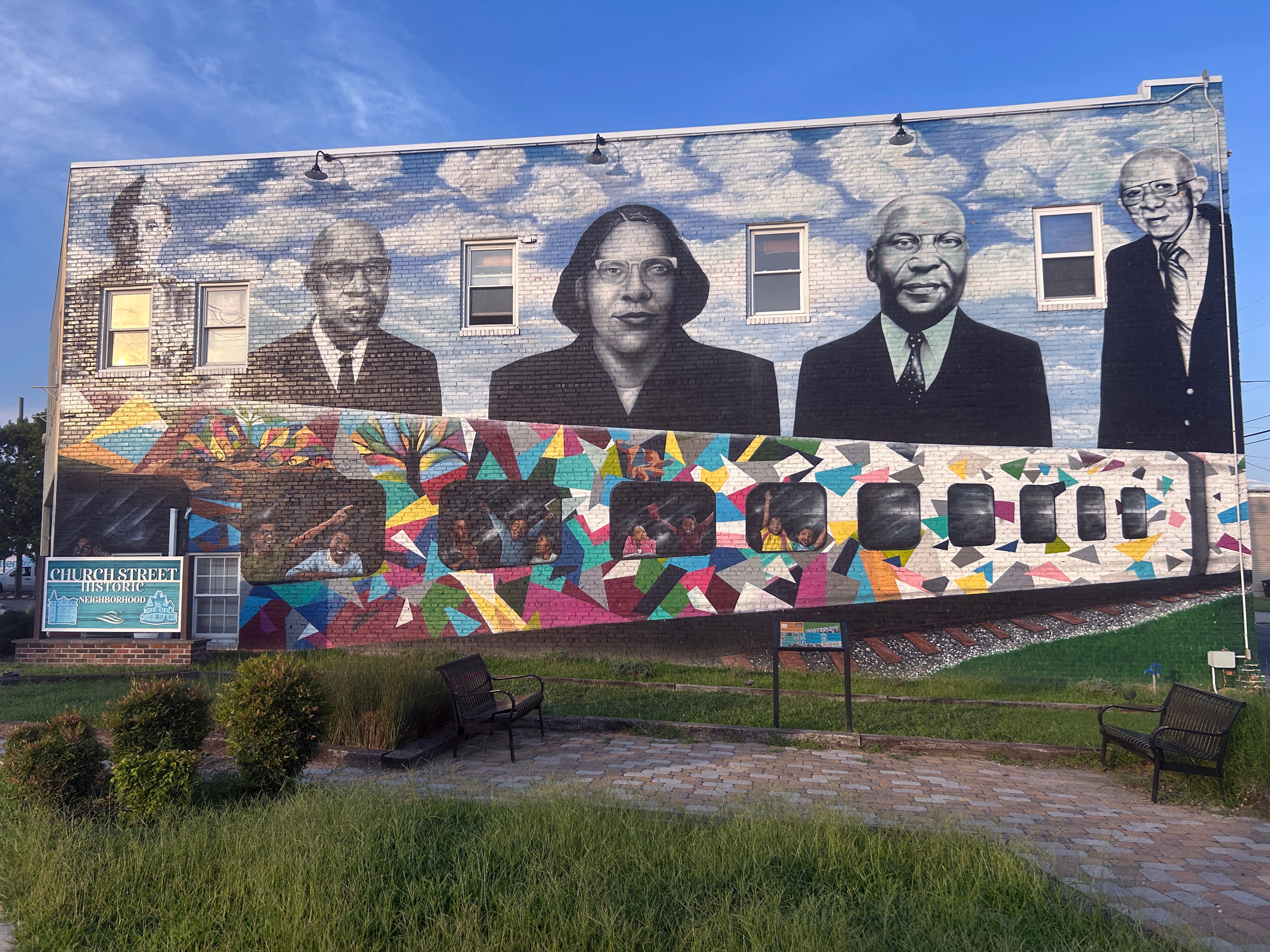 The mural on the historic Church Street in Salisbury, Md.