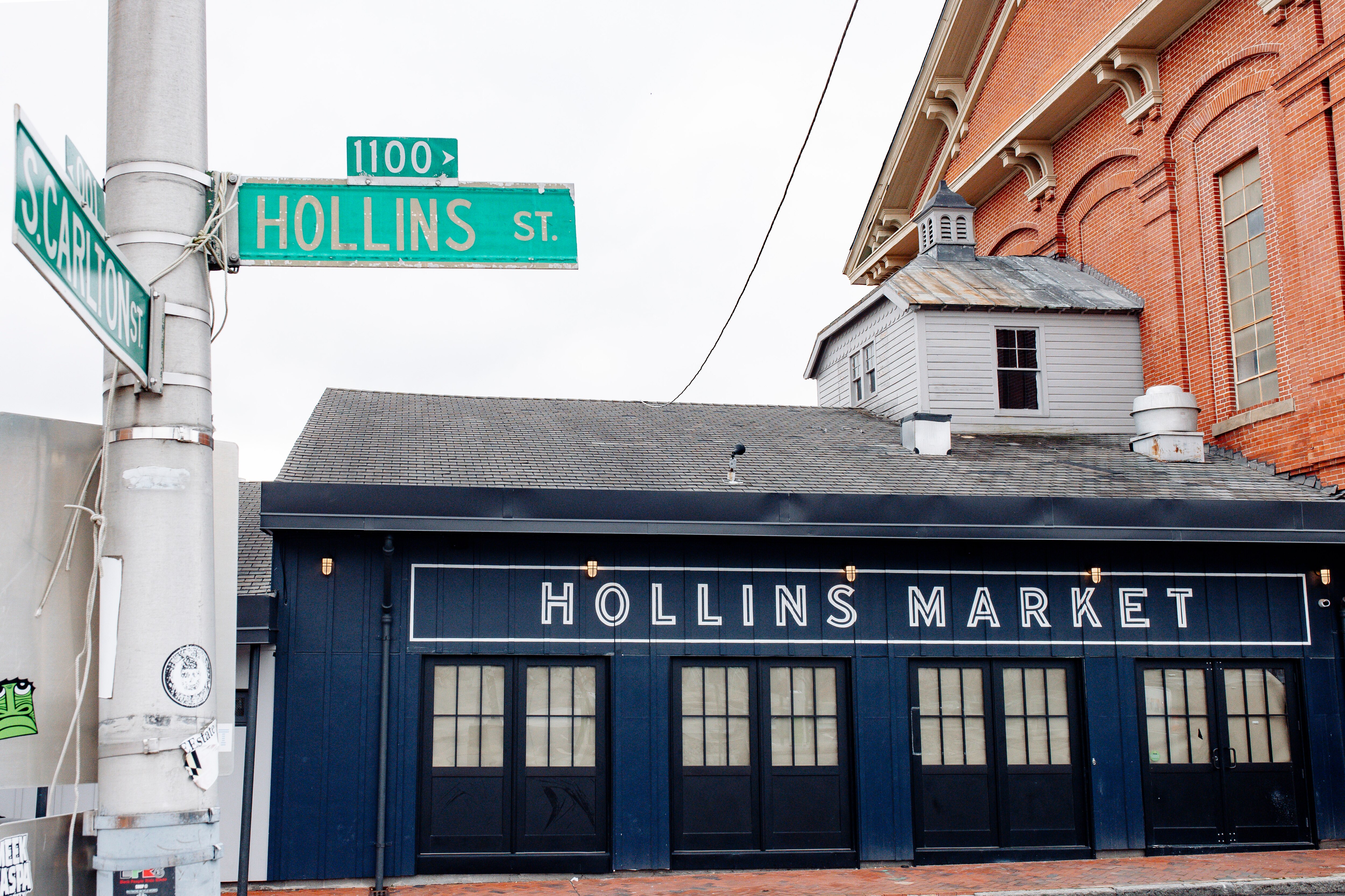The exterior of the renovated Hollins Market on Wednesday, Jan. 31, 2024, in Baltimore.
