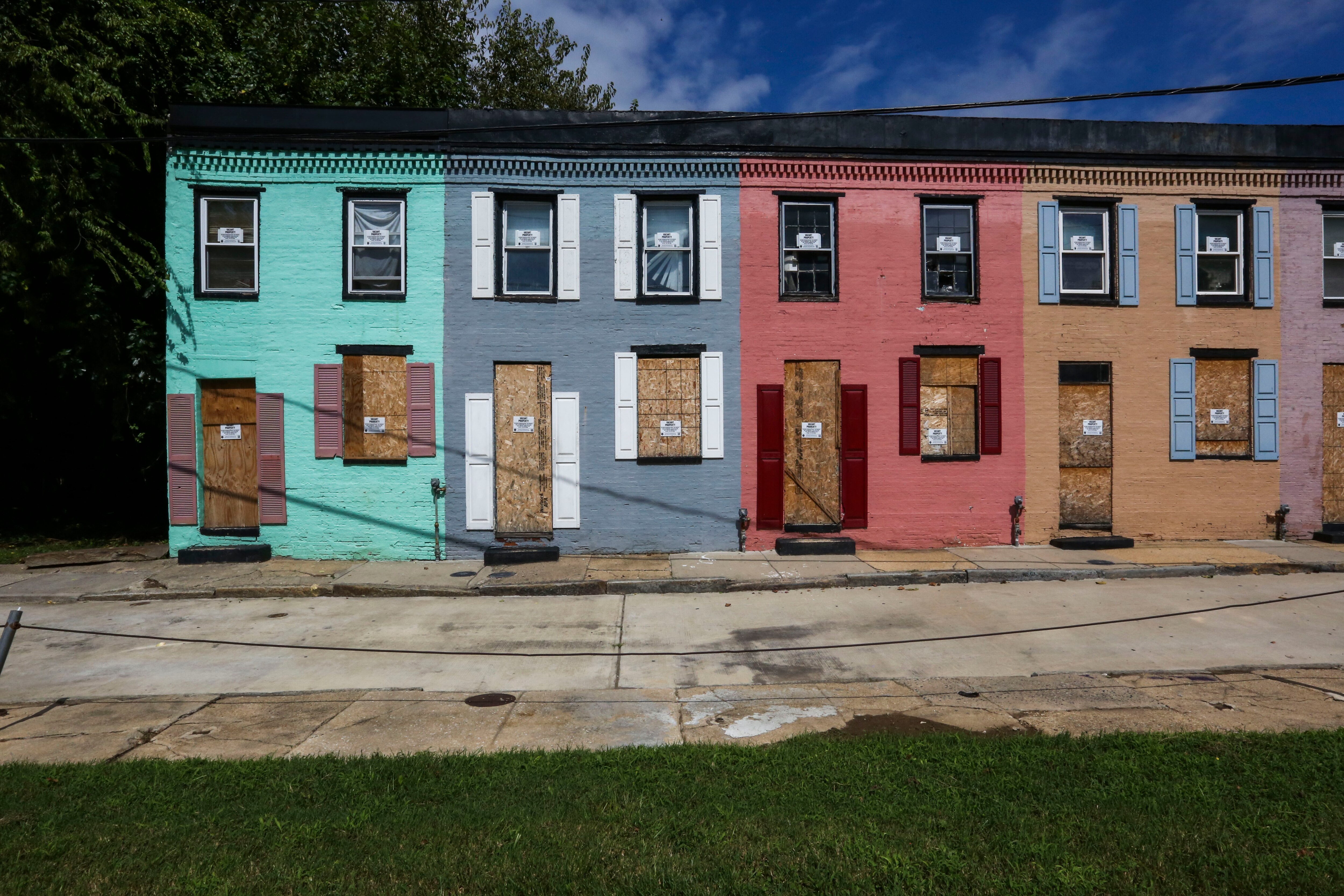 Baltimore’s unique alley houses in the Poppleton neighborhood, shown in 2022.