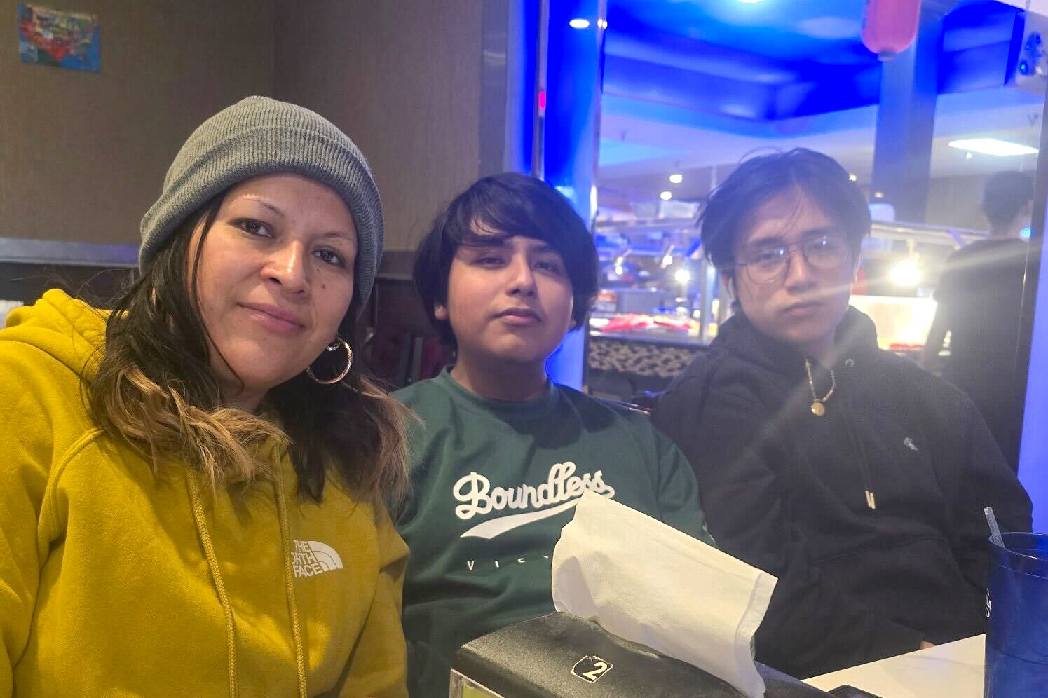 From left, Arlit Martinez-Carrada and her sons Ervin Martinez, 16, and Kevin Martinez, 15, who had been diagnosed with cancer.