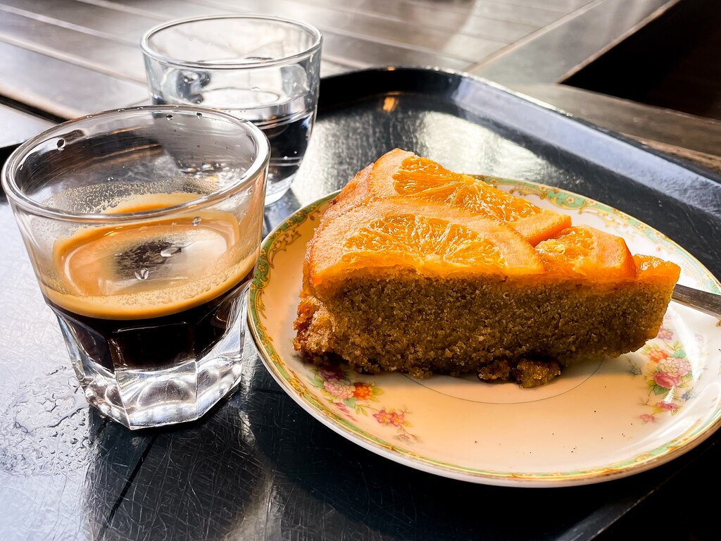 Craving something not-to-sweet? The olive oil cake from Doppio Pasticceria is just right.