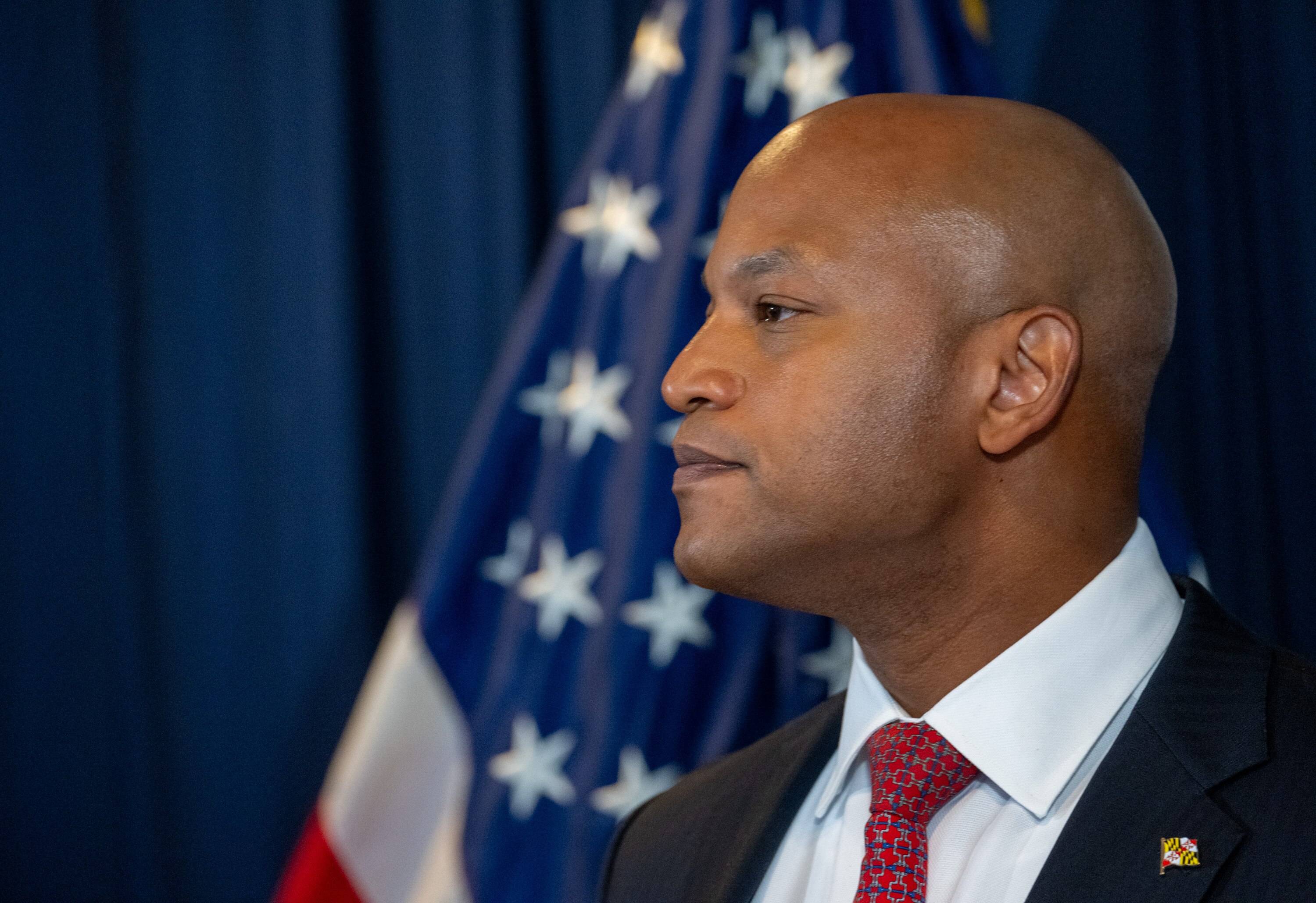 Maryland Gov. Wes Moore, shown in September, was awarded the Bronze Star during a private ceremony Friday.