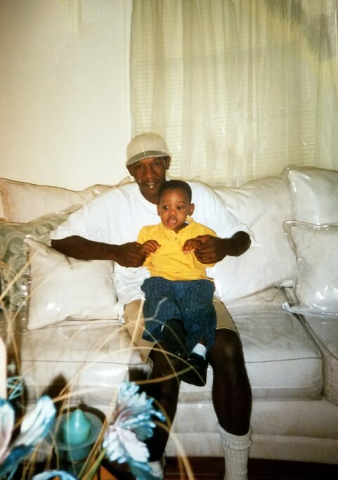 Kondwani Fidel, a creative in residence at The Baltimore Banner, as a child.