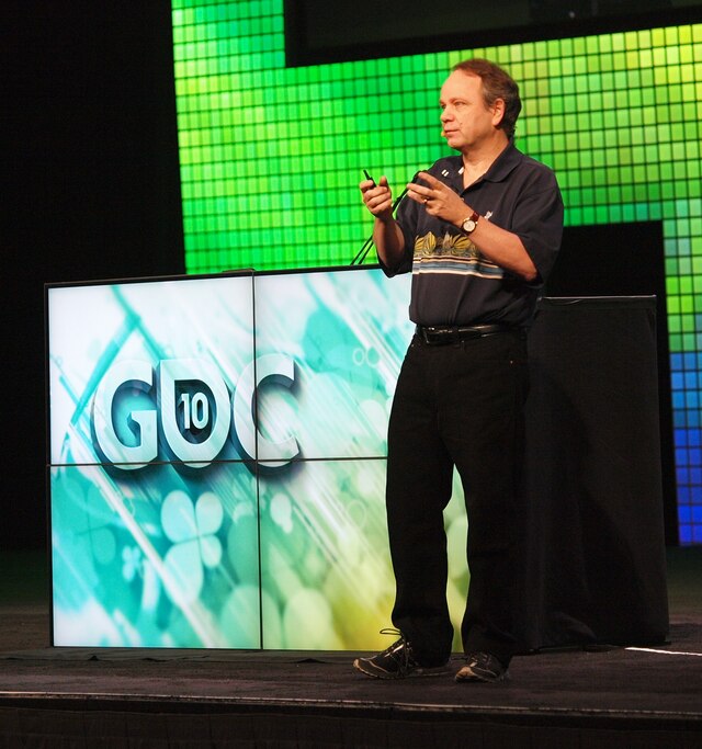 Sid Meier, founder of MicroProse, speaks at the Game Developers Conference in 2010.