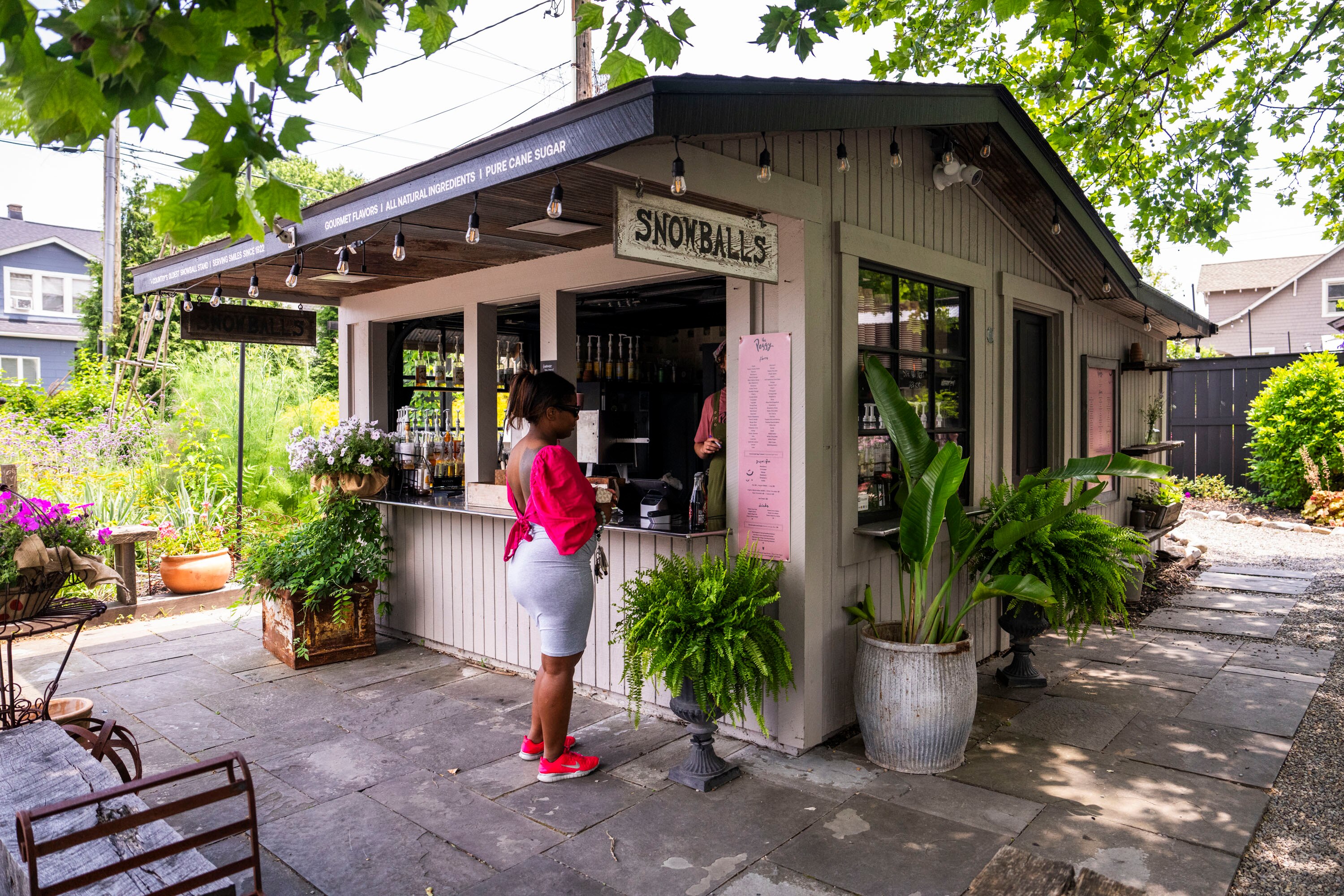 The Peggy snowball stand carries all the classics, including egg custard with marshmallow topping.