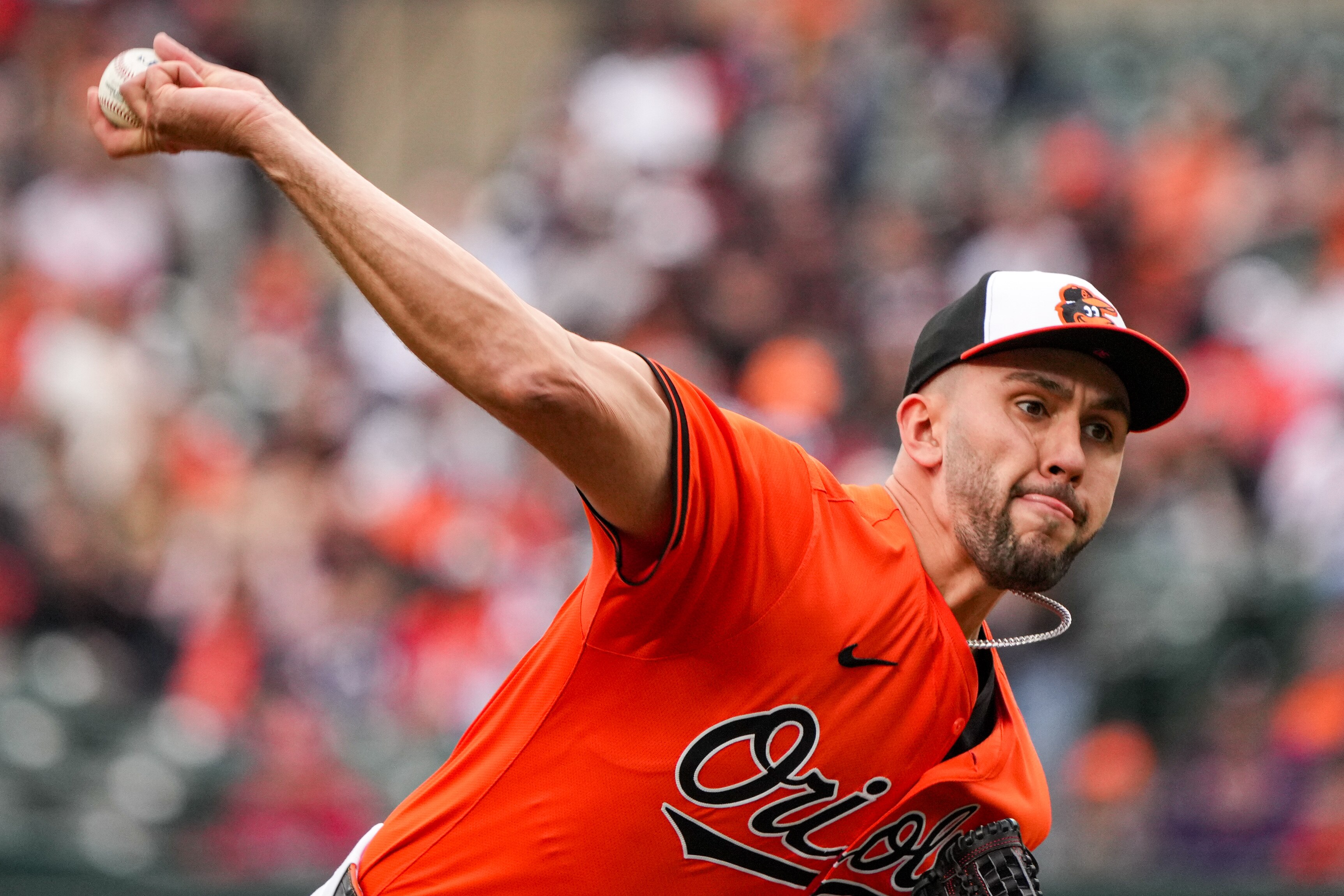 Grayson Rodriguez, the Orioles’ first-round draft pick in 2018, has not pitched more than 122 innings in his first two major league seasons.