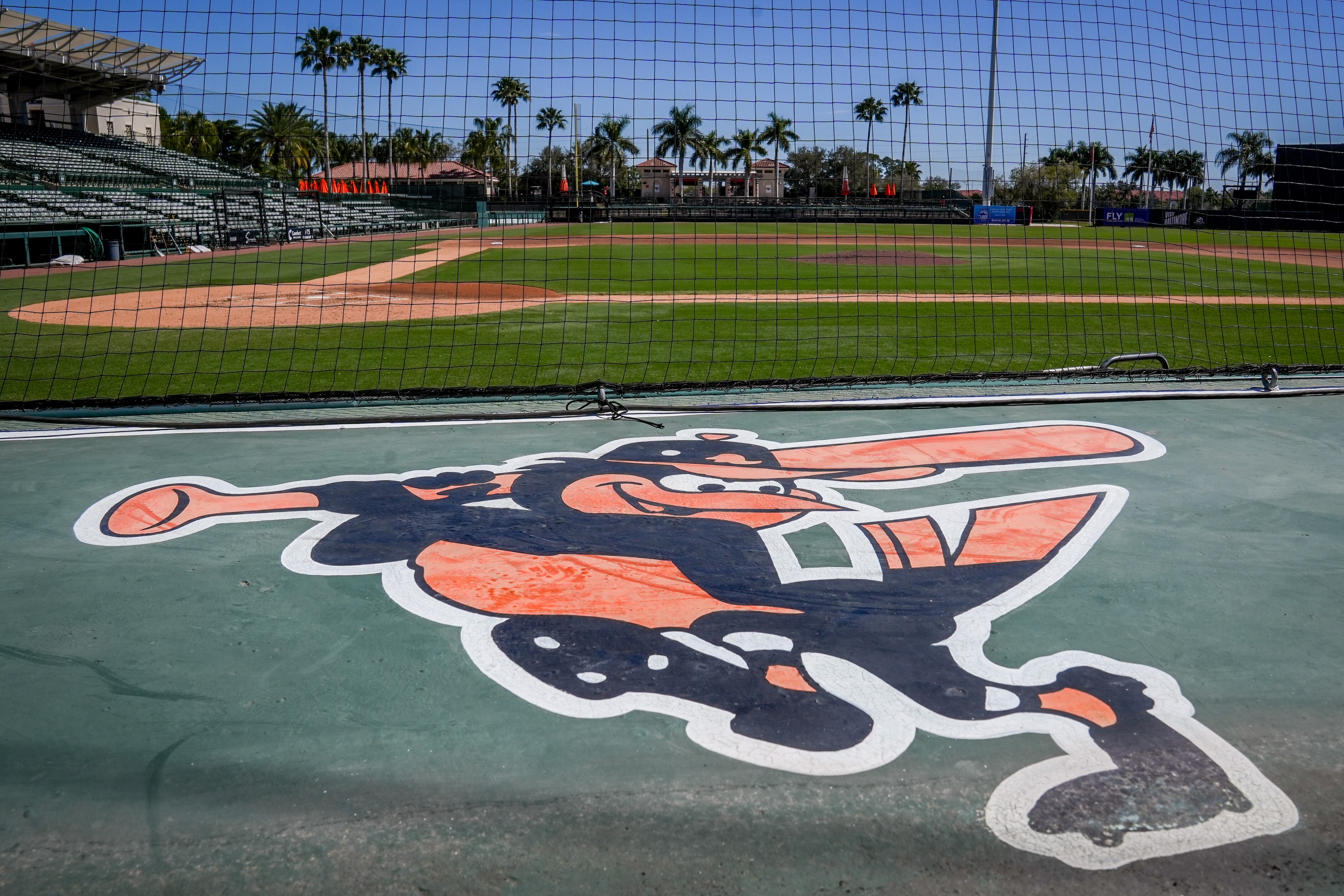 The Ed Smith Stadium complex was closed Monday at 2 p.m. as the storm neared, and it has served as a launching point for Florida Power and Light.