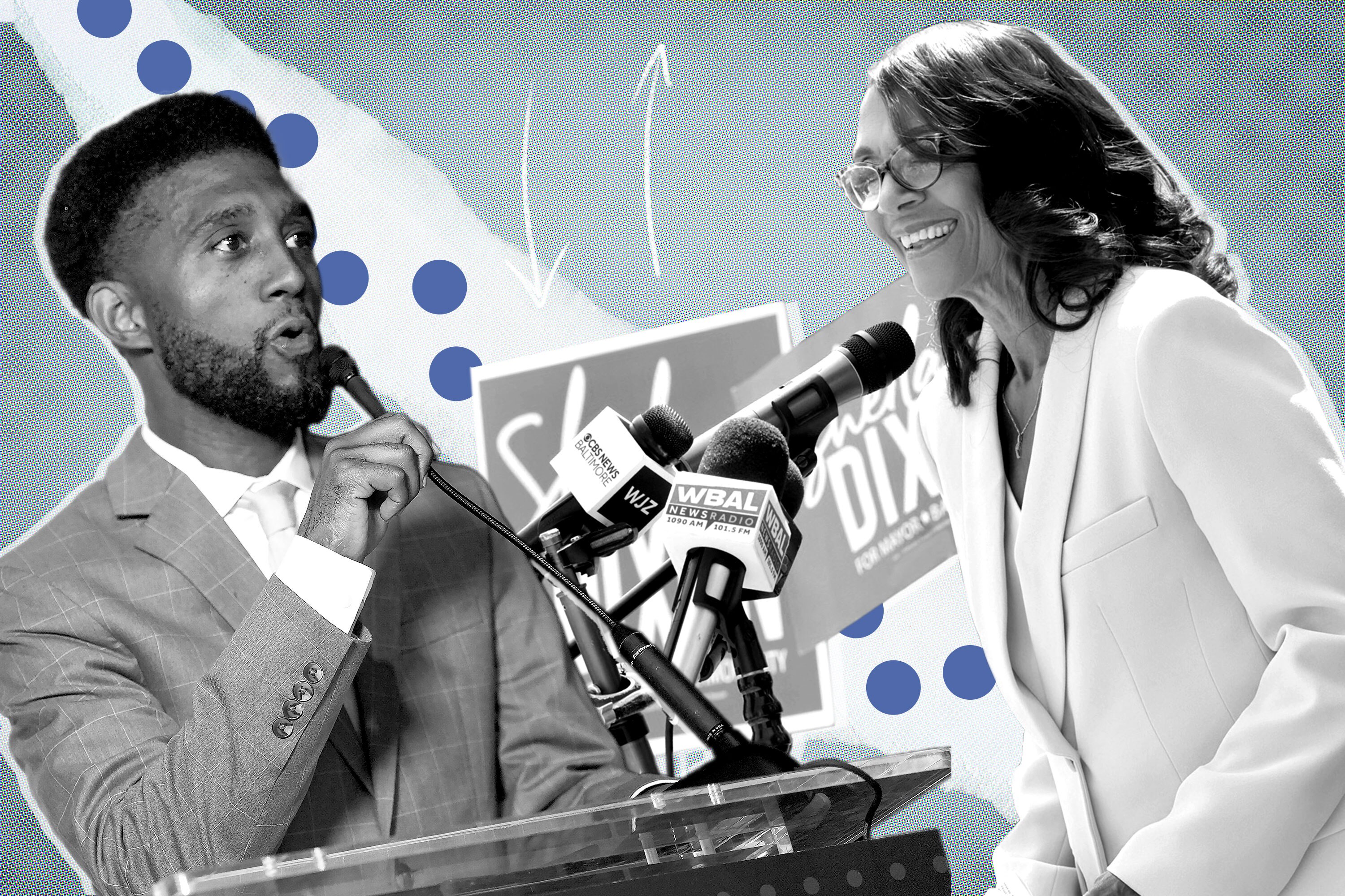 Mayor Brandon Scott and challenger Sheila Dixon. The latest round of campaign finance reports are now available.