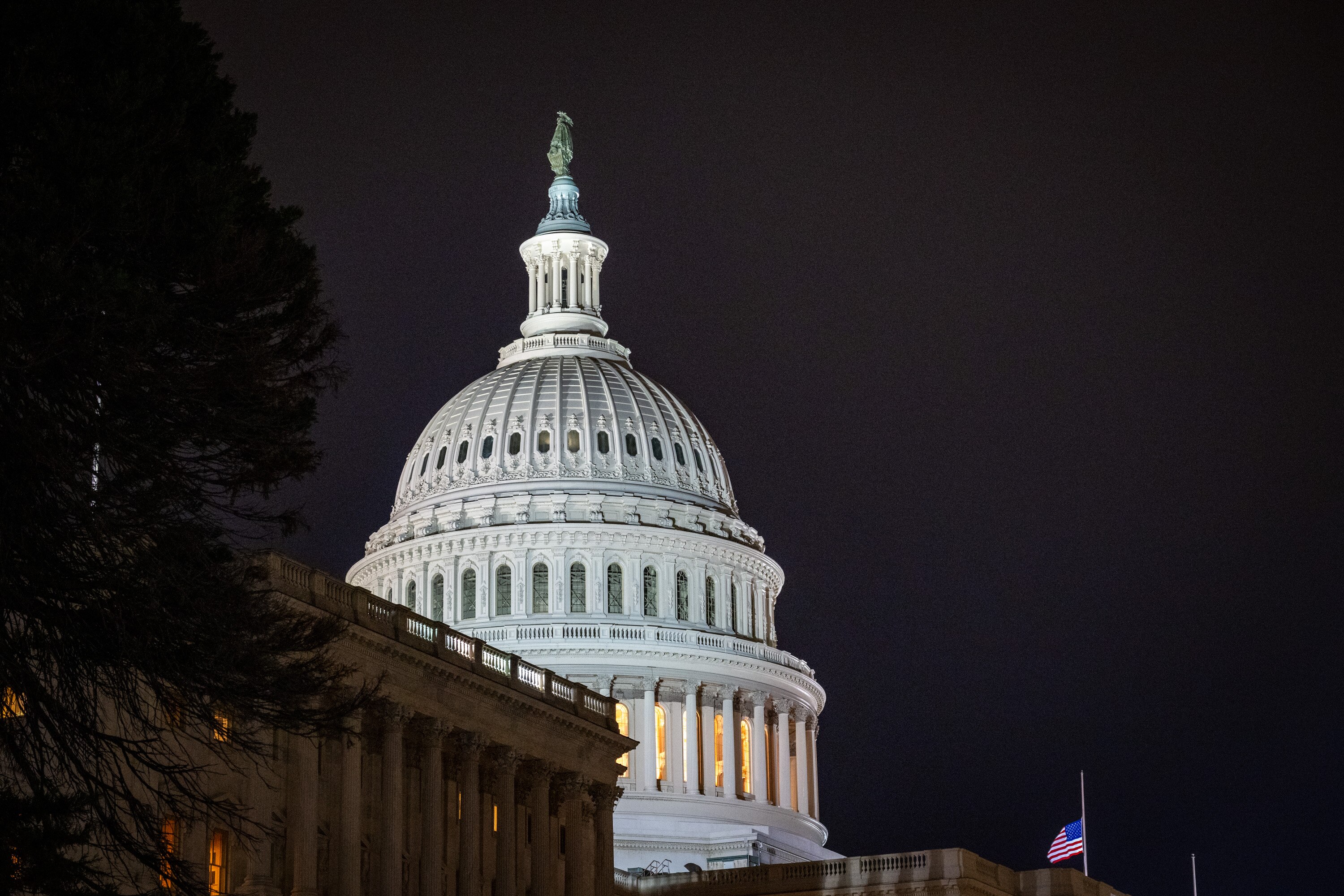 The U.S. Capitol building before dawn on March 26.