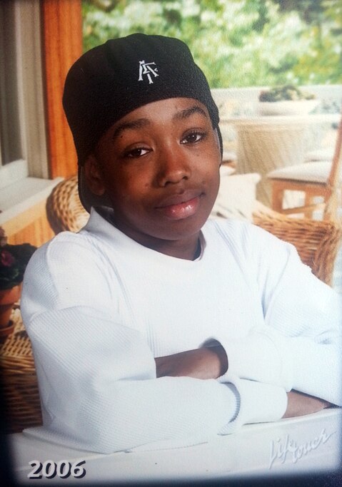 Kondwani Fidel, a creative in residence at The Baltimore Banner, when he was 13.