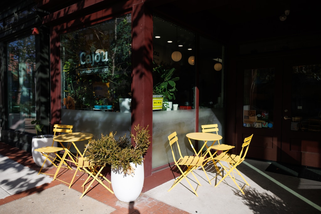 Cajou Creamery, a vegan ice cream shop and cafe on Howard Avenue is one of the businesses of the Howard Avenue superblock.
