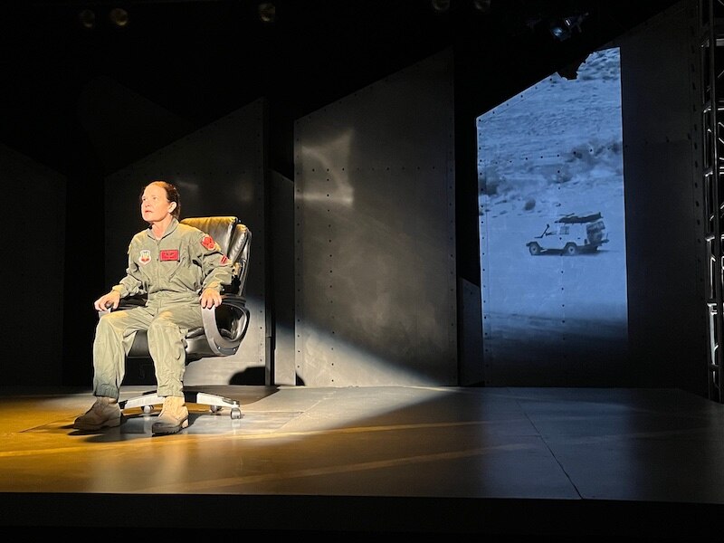 Joan Smith stars in the one woman show, "Grounded" at Maryland Hall in Annapolis through Aug. 20.