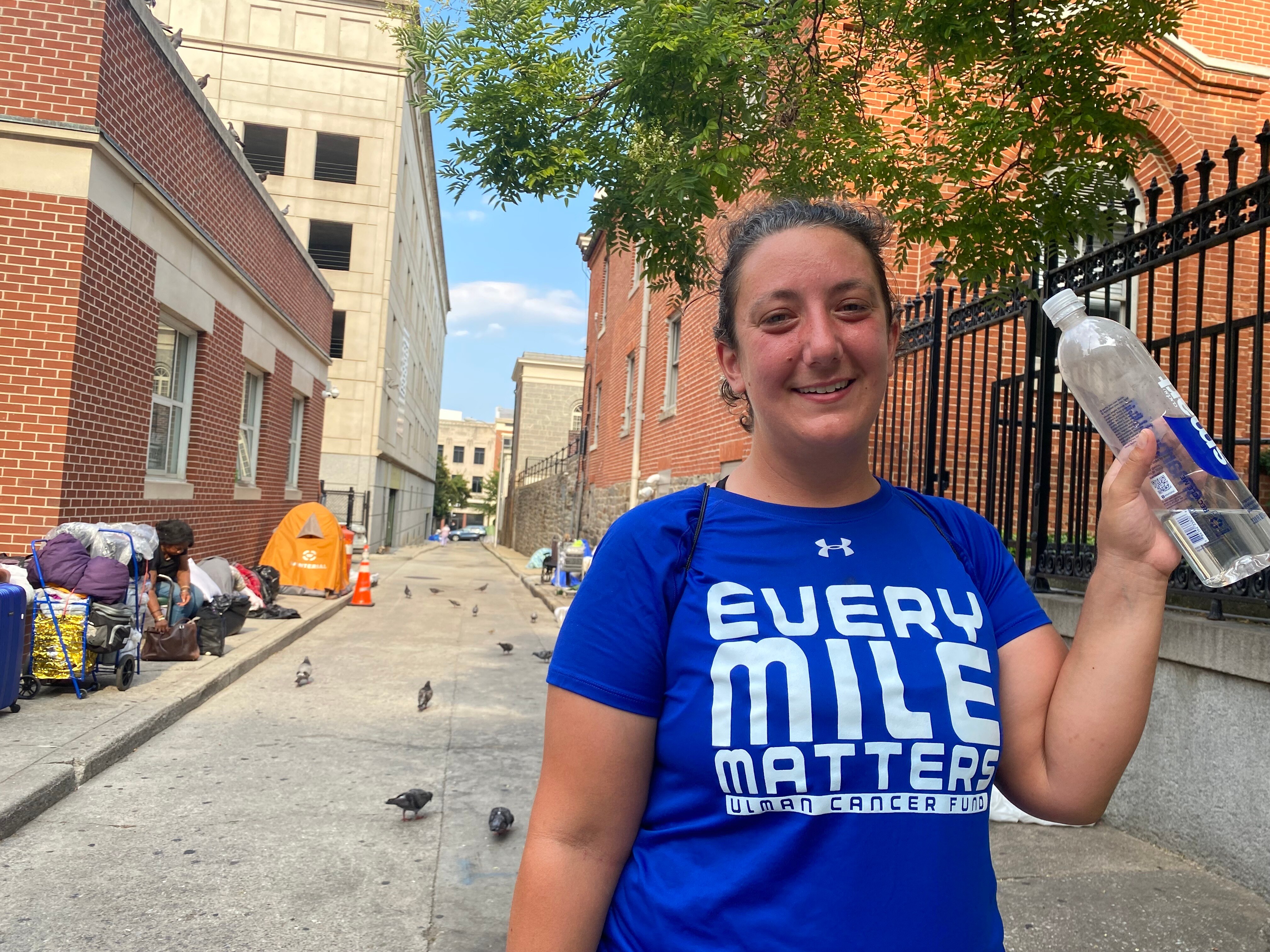 Nora Aldabbagh has been living in her tent outside My Sister’s Place Women’s Center for over a year, and worries about where she can spend the day during extreme temperatures.