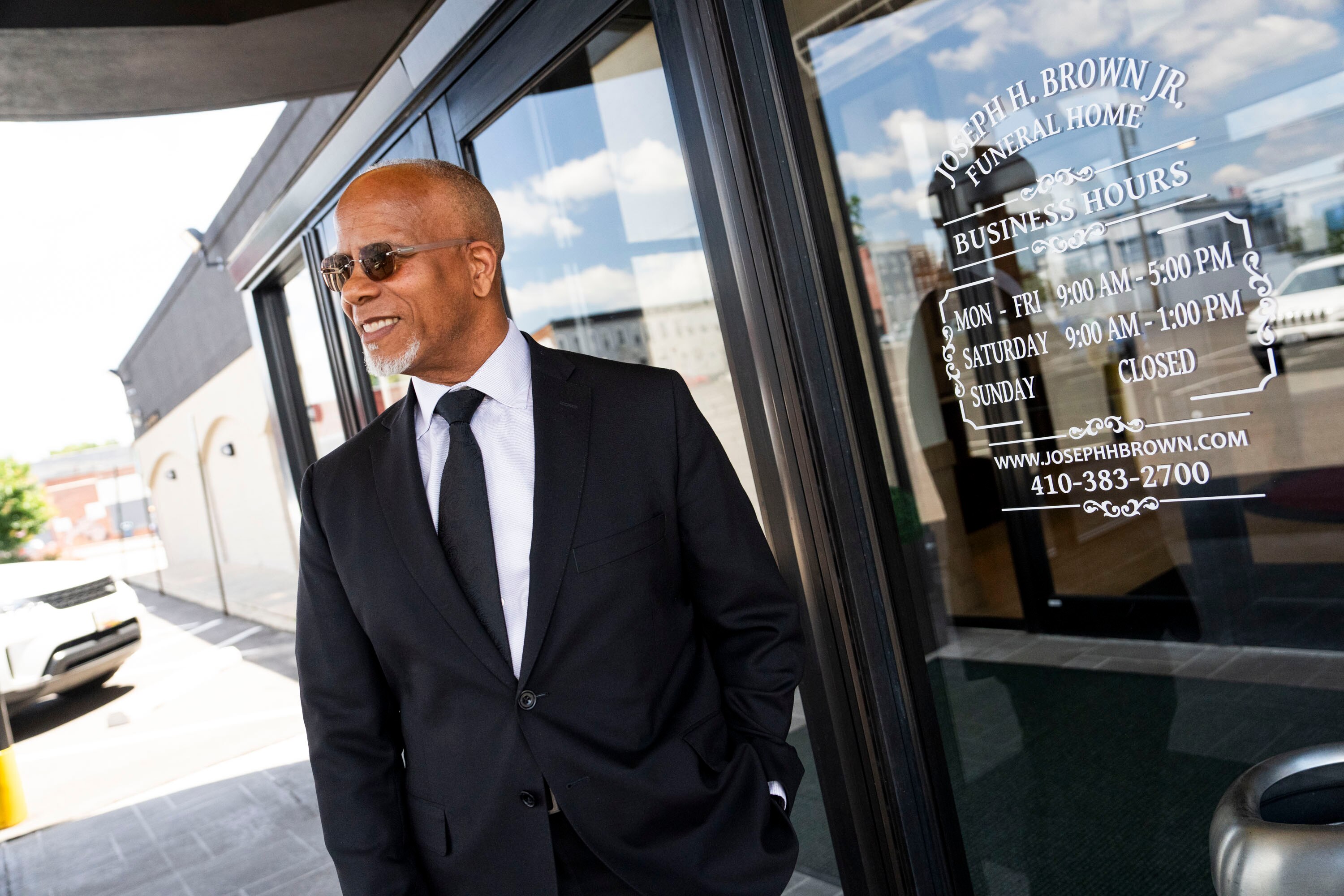 Joseph H. Brown Funeral Home in West Baltimore has long been a staple in the community and now they’re hoping to expand their after-death offerings by gearing up for water cremations. Gov. Wes Moore recently signed a house bill designating two state agencies to oversee and regulate the service. Brown is pictured at the funeral home.