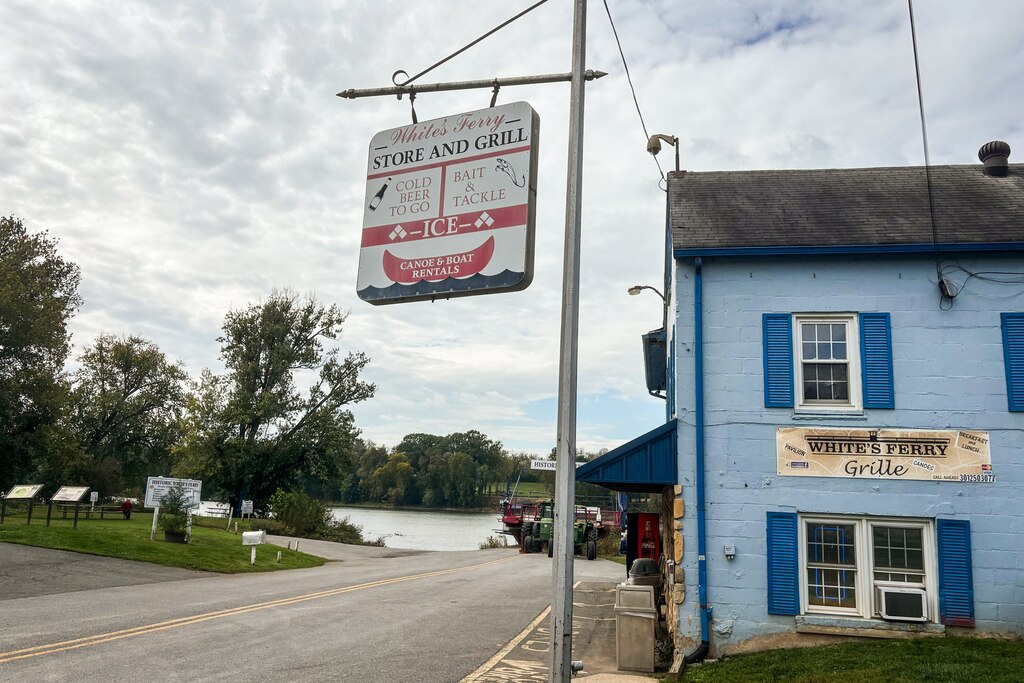 WEDNESDAY, OCTOBER 15, 2025 - The White's Ferry Grill sits on the land near the White's Ferry landing site in Poolesville. The owner has seen a steep decline in business since the ferry's 2020 closure.