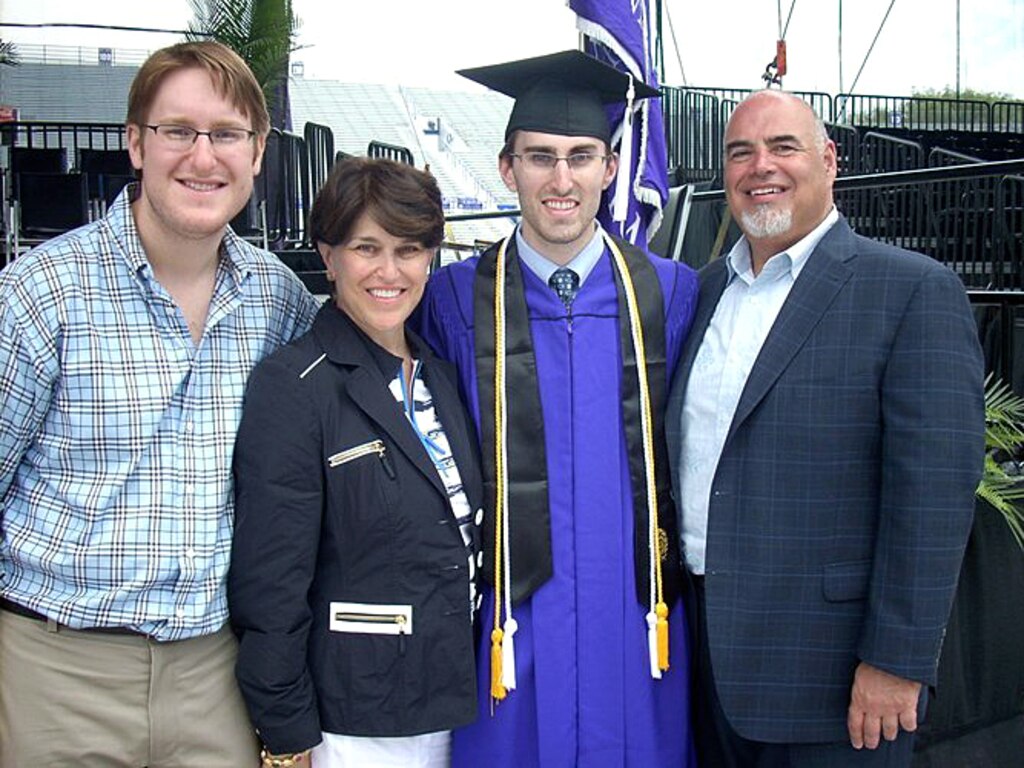 Howard Janet with his wife and children. From left, son Andrew, wife Rina, who passed in 2018, son Adam, who passed in 2019 and Howard.