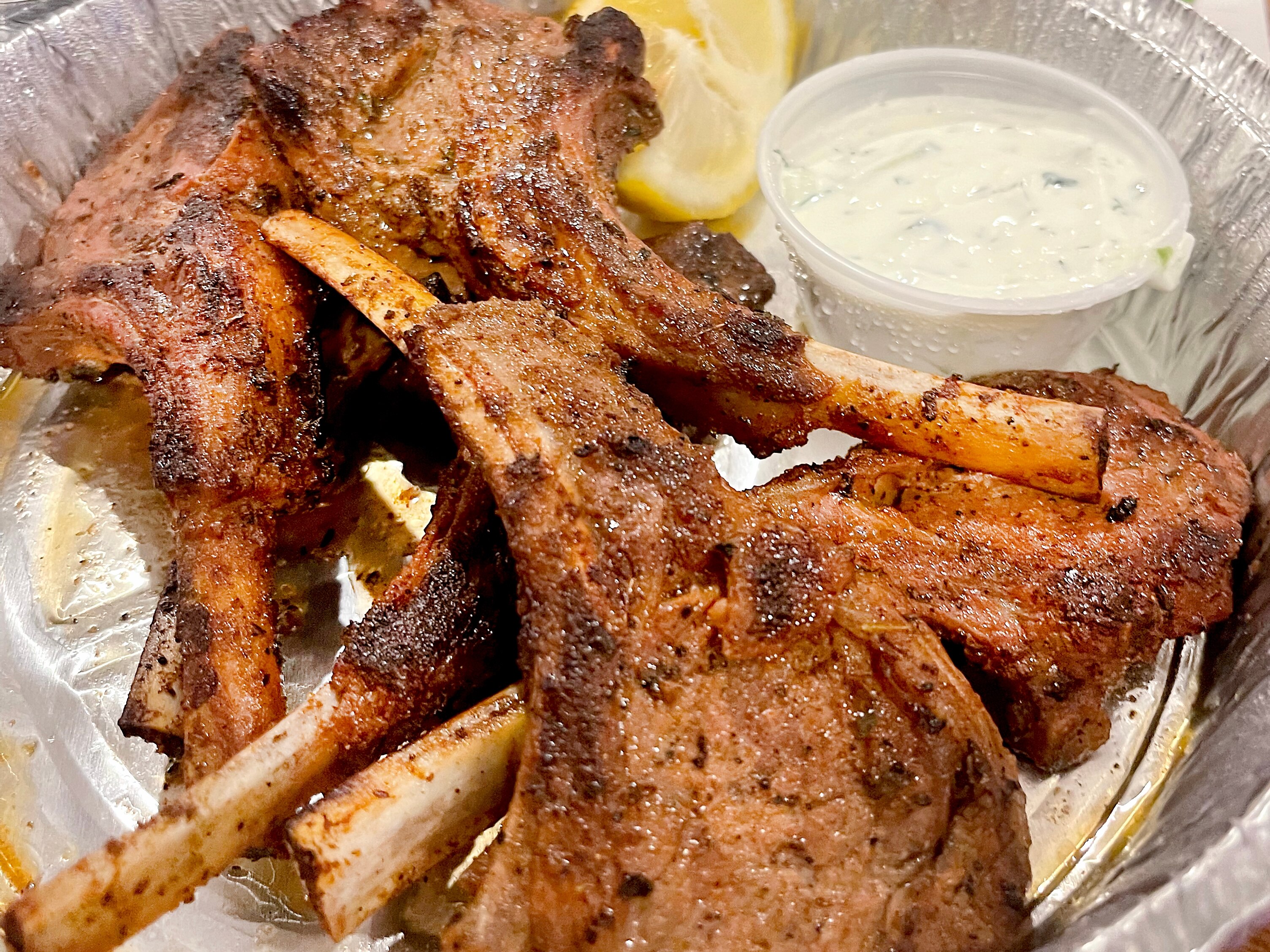 Zorbas lamb chops.