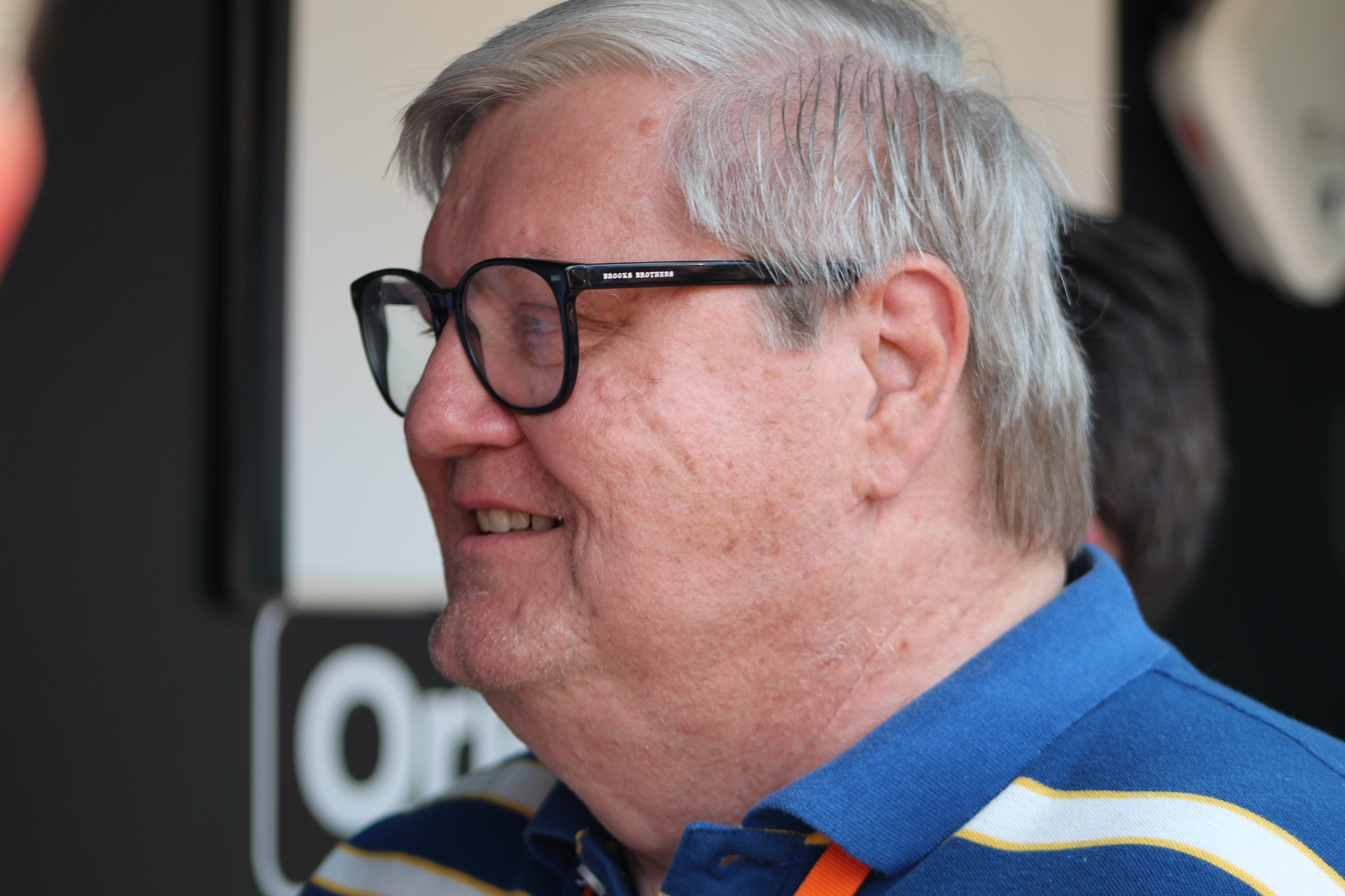 Steve Melewski in the dugout of Oriole Park at Camden Yards.
