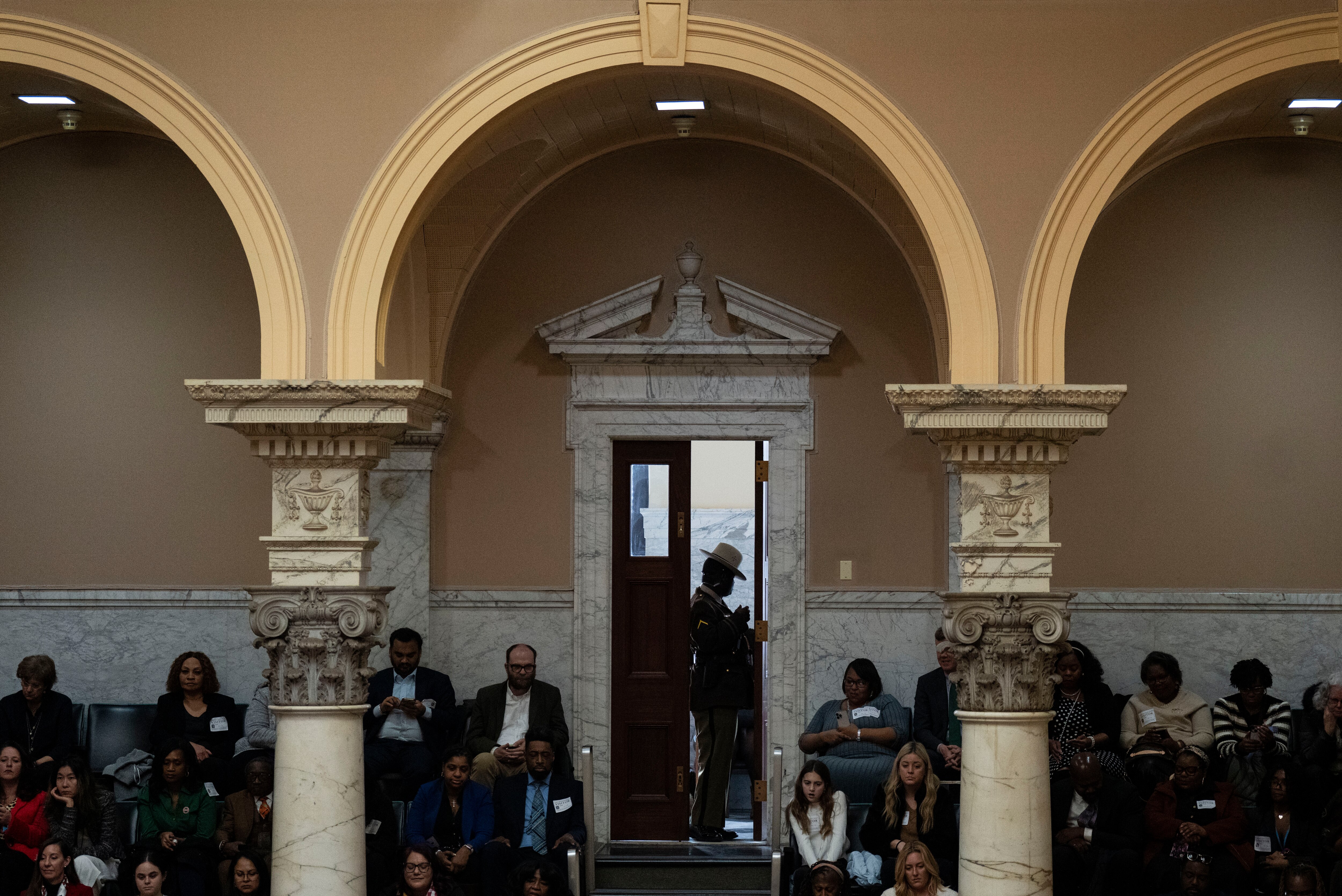 The balcony of the State House chamber. 