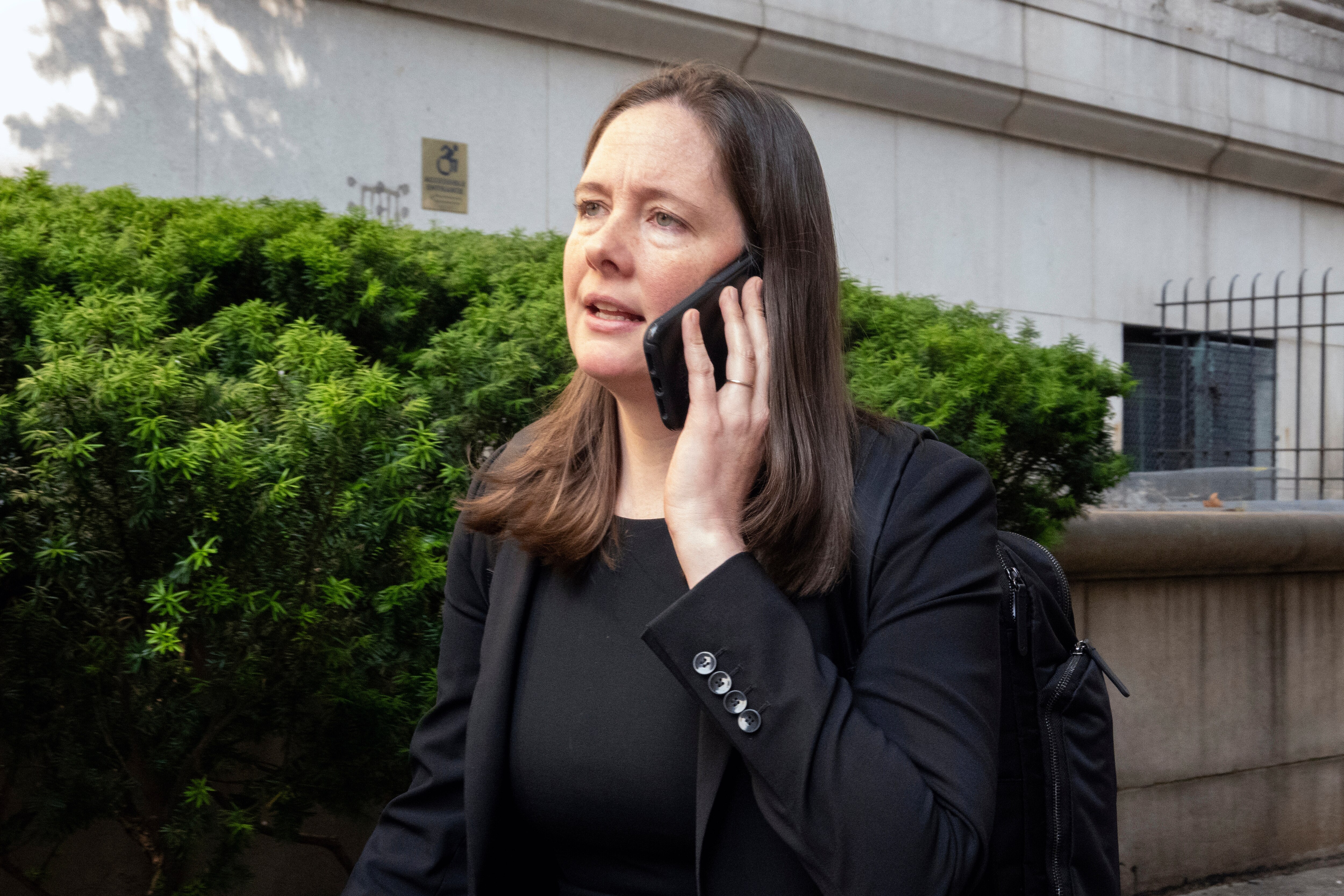 FILE - Assistant U.S. Attorney Maurene Comey is outside court during the Sean "Diddy" Combs' sex trafficking trial, June 3, 2025. (AP Photo/Ted Shaffrey, File)