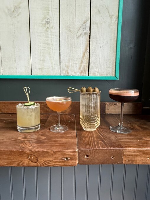 Four of Raffy's signature cocktails.