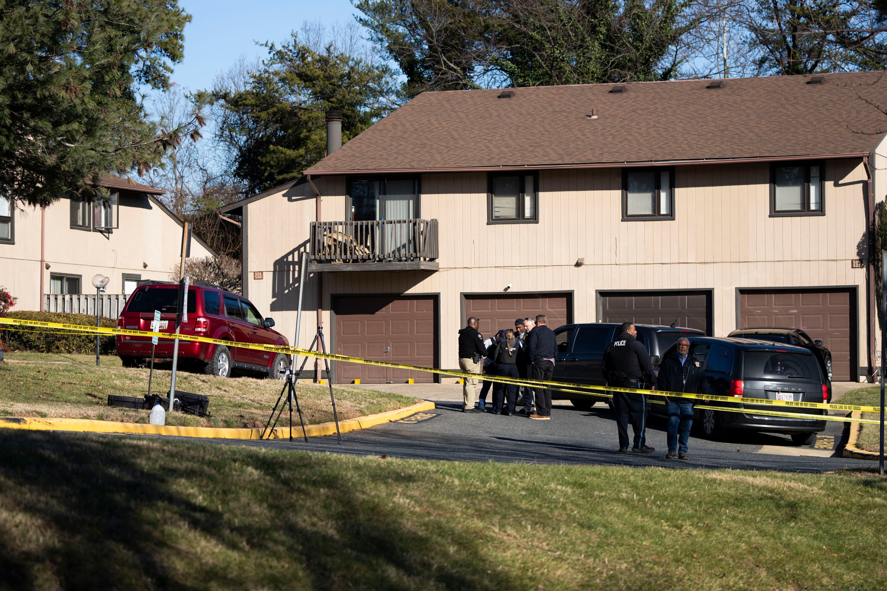 Federal officials said two people in the country illegally were in a work van when immigration agents approached them in a residential court in Glen Burnie.