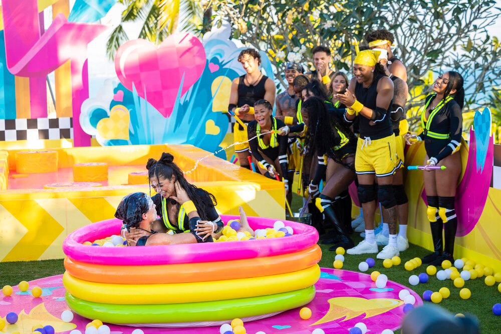 Love Island U.S.A., Episode 728. Pictured from left to right, Nicolas “Nic” Vansteenberghe, Cierra Ortega, Elan Bibas, Amaya Espinal, Ace Green, Jose “Pepe” Garcia-Gonzalez, Michelle “Chelley” Bissainthe, Iris Kendall, Taylor Williams, Clarke Carraway.