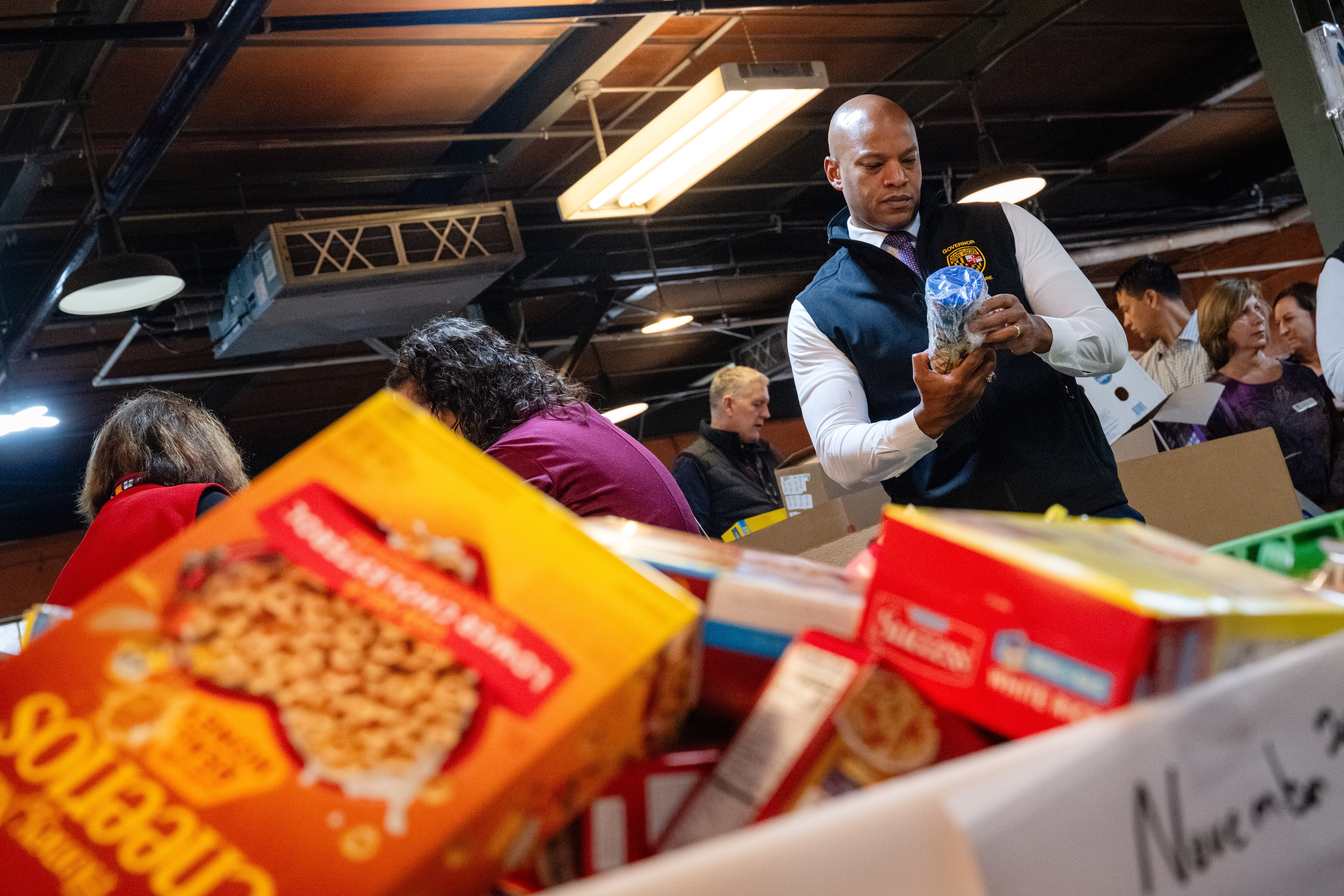 Maryland Gov. Wes Moore, who visited the Anne Arundel County Food Bank last week, said Monday the state will commit enough funding to ensure that SNAP participants receive their full benefits in November.