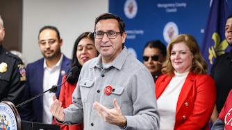CASA incoming executive director George Escobar speaks during a press conference to introduce a new county bill, the Montgomery County Trust Act, that councilmembers say will protect the community against ICE. The press conference was held with the immigrant advocacy group CASA in Rockville, MD.