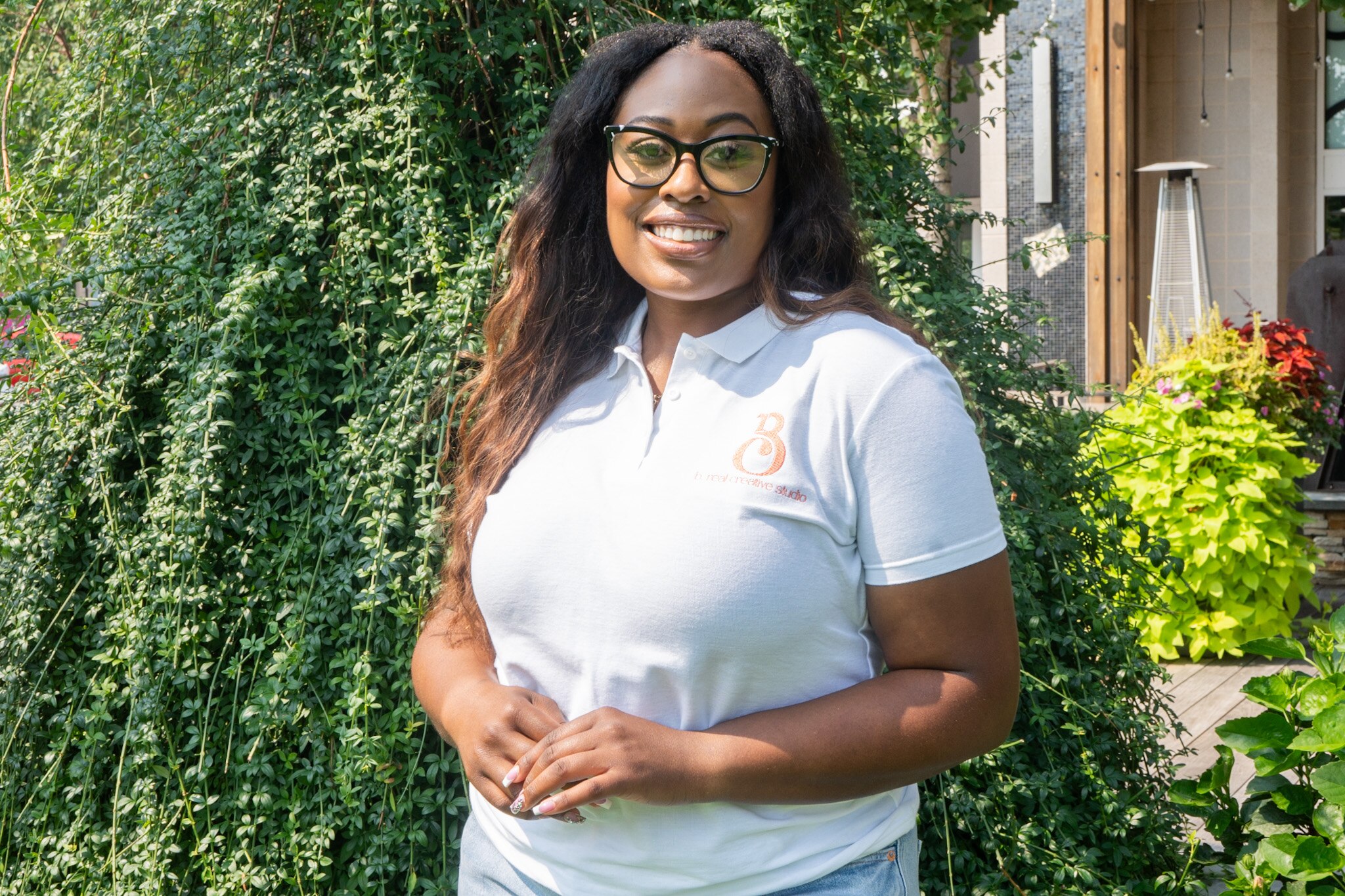 Brittany Veney, founder of B. Real Creative Studio, poses for a portrait in White Marsh on Aug. 6, 2024.