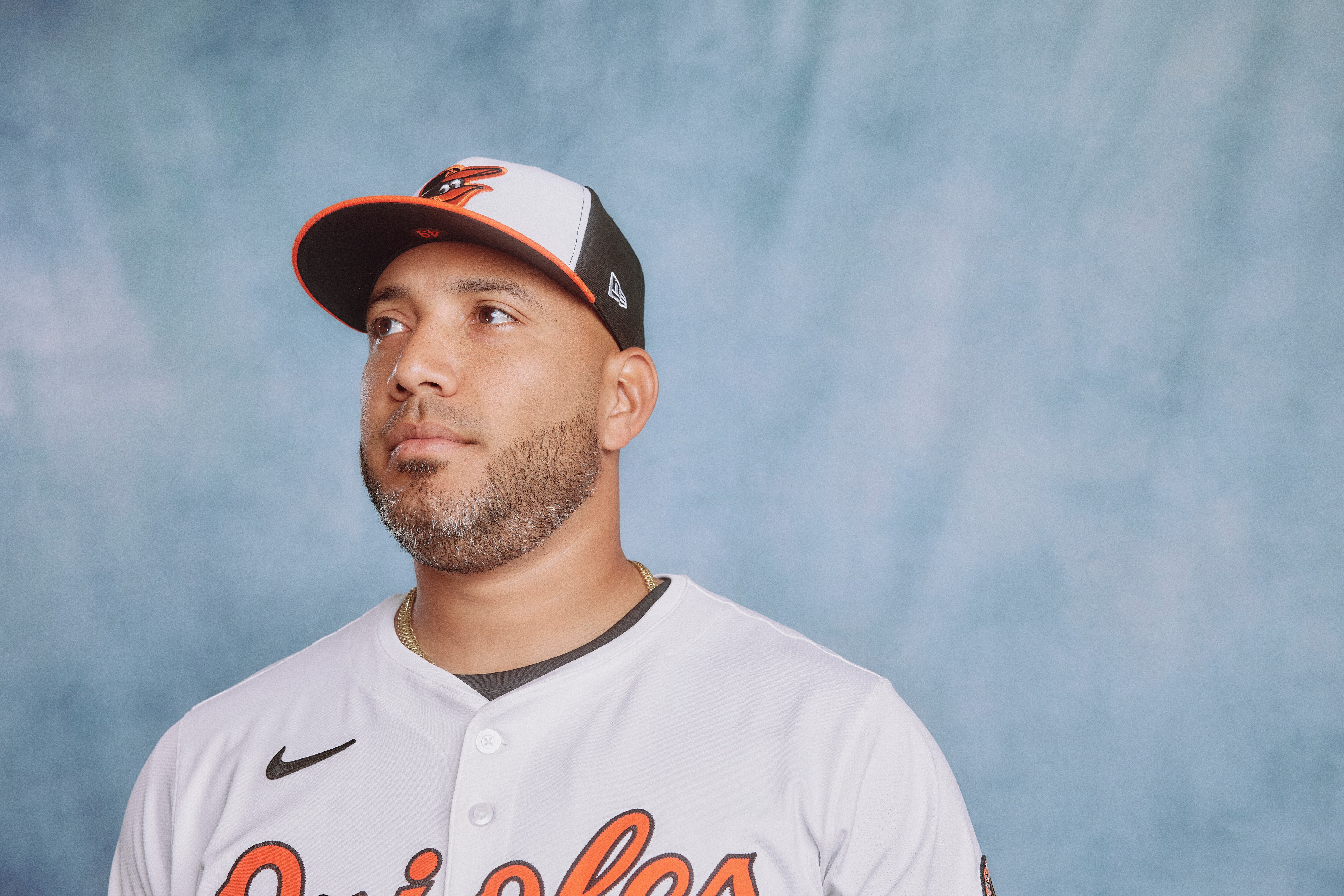Baltimore Orioles pitcher Albert Suárez photographed during the 2025 Baltimore Orioles Media Day at Ed Smith Stadium in Sarasota, Florida Wednesday February 19, 2025.