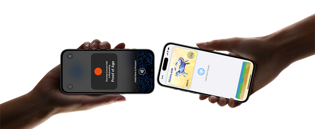 A digital image of two hands holding smartphones.