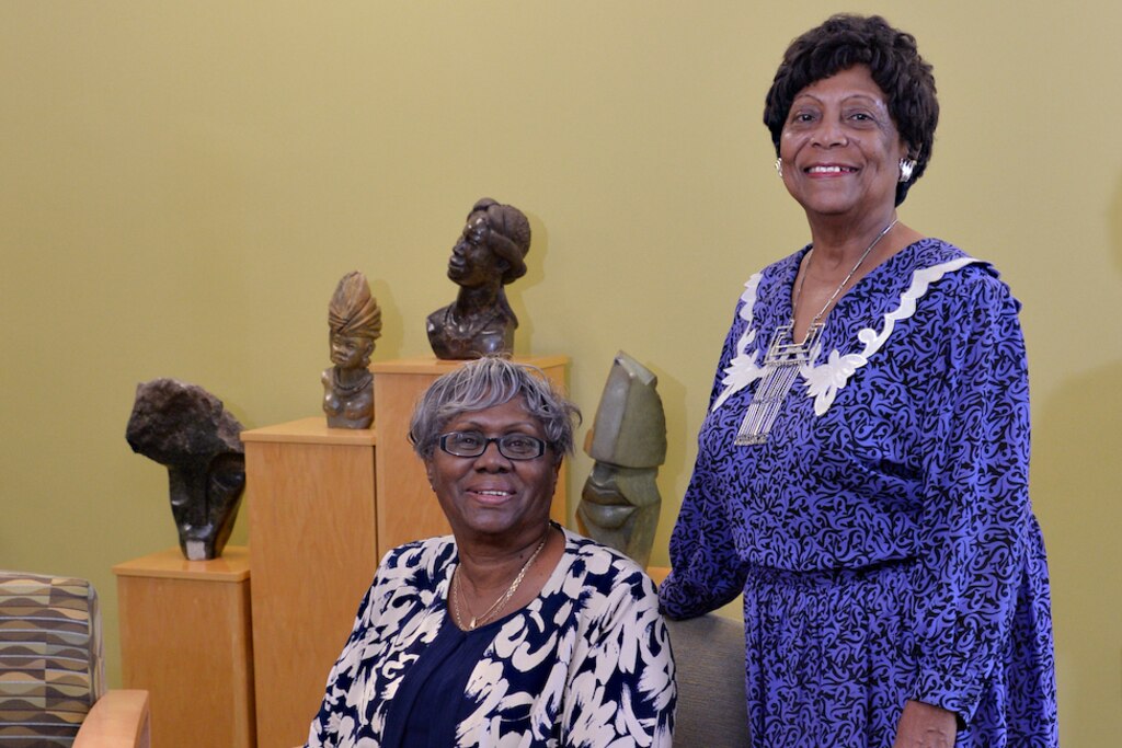 Marvis Barnes, left, and Myra Harris were the first two Black graduates of Towson University.
