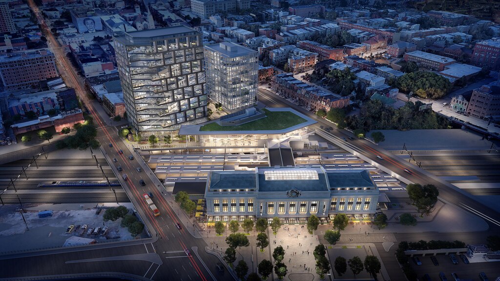 Rendering of Penn Station and planned expansion.