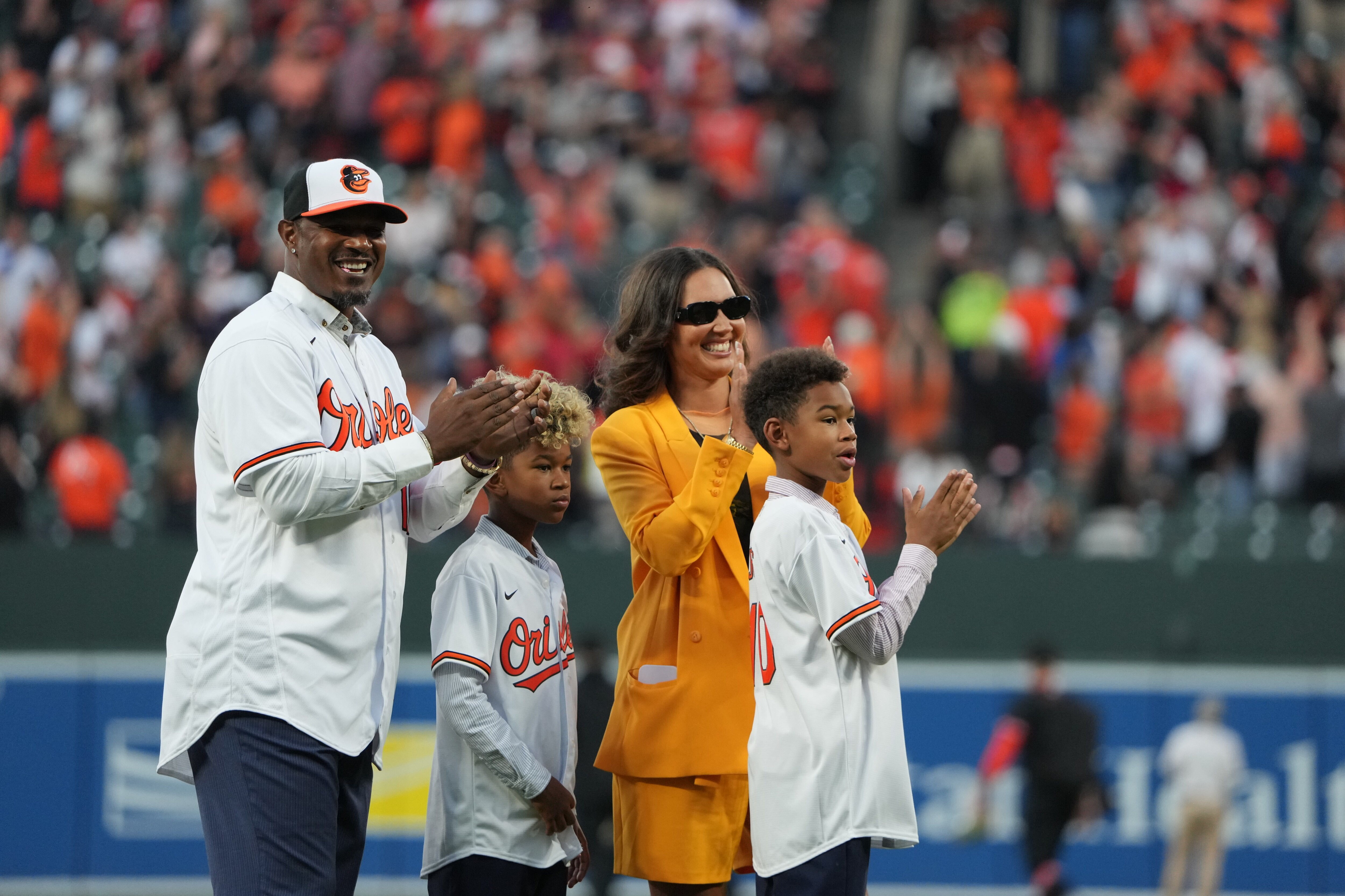 Adam Jones is honored at Camden Yards, officially retiring as an Oriole after an 11-year career in Baltimore.
