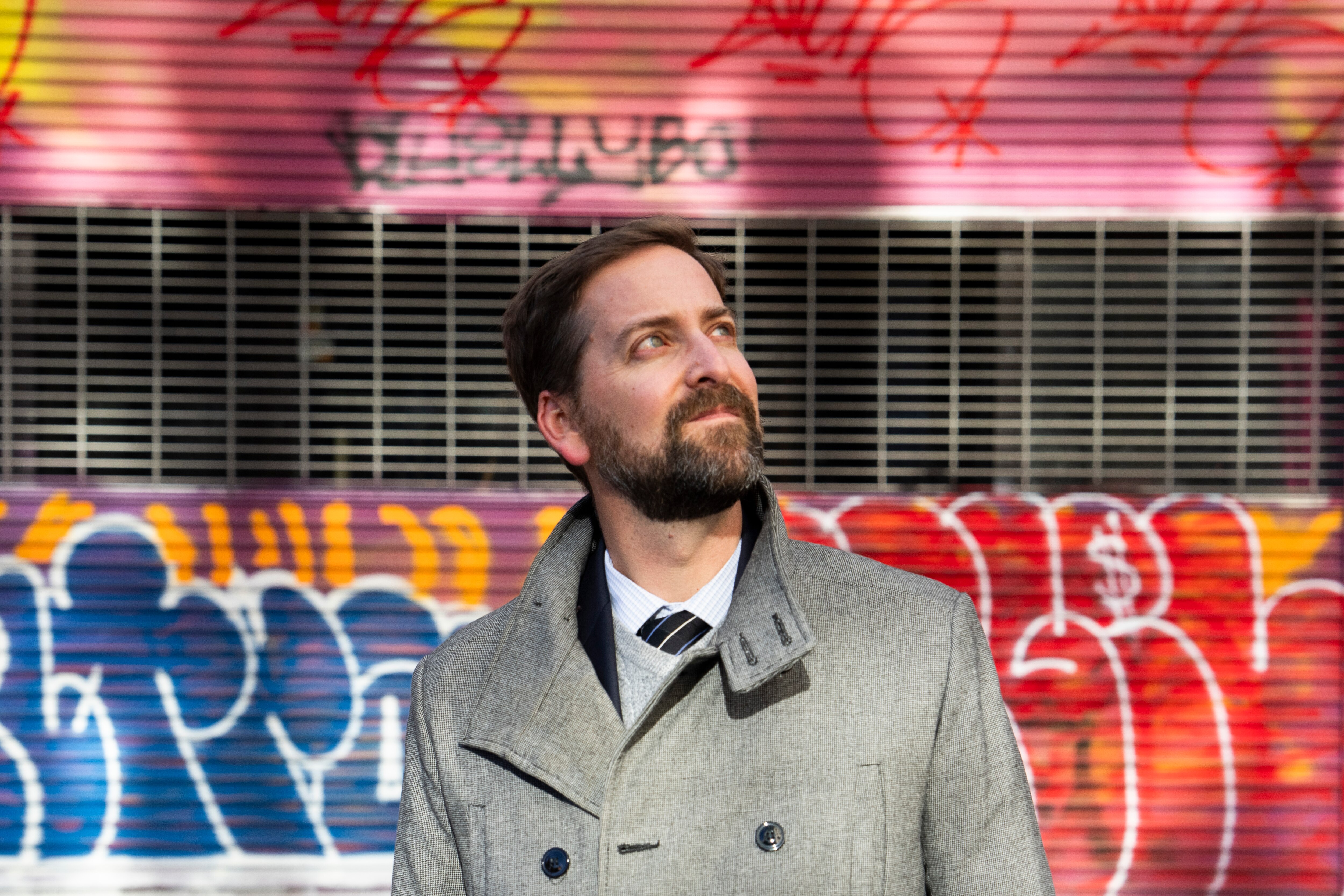 Daniel Taylor of the Baltimore Development Corp. led a walking tour of the Superblock in December. Later this year, he'll take on a new role as president of the Waterfront Partnership of Baltimore.