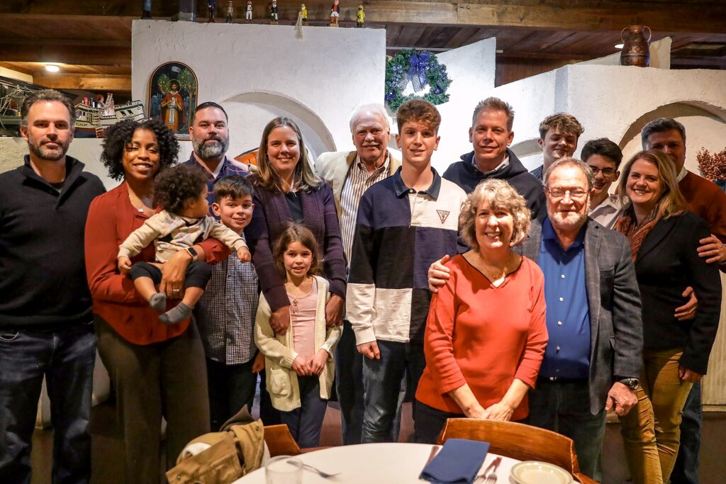 Rob Roblin, center, with his family.