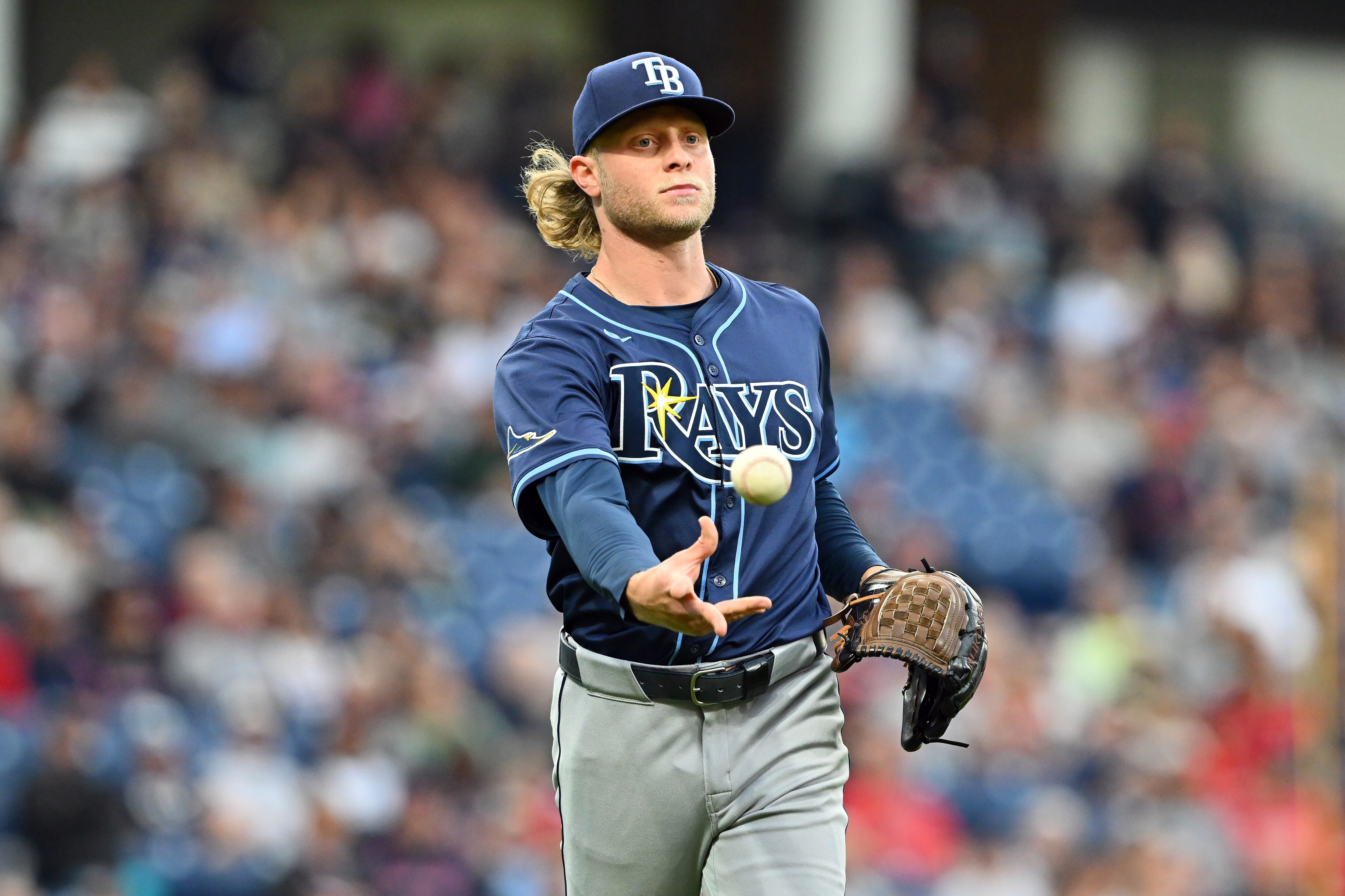 Shane Baz more than doubled his previous career high by pitching 166 1/3 innings in 2025.