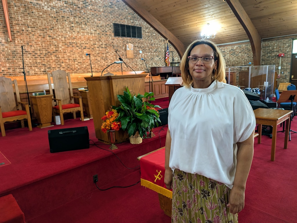 Quay Crowner is challenging the loss of her job at the Department of Education as part of a class action lawsuit. She's spending her time as a volunteer at her church, the First Baptist Church of Annapolis.