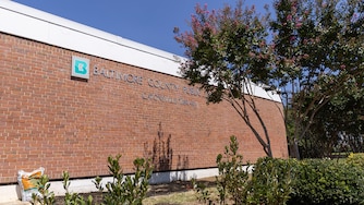Exterior of the Baltimore County Public Library, Catonsville Branch on August 23, 2024