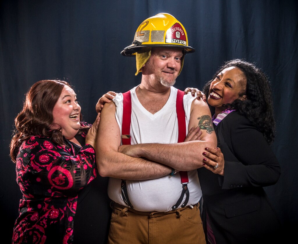 Kristen Cooley, left, Peter N.
Crews and Samantha McEwen Deininger rehearse a scene from "Working" a musical production by Colonial Players.