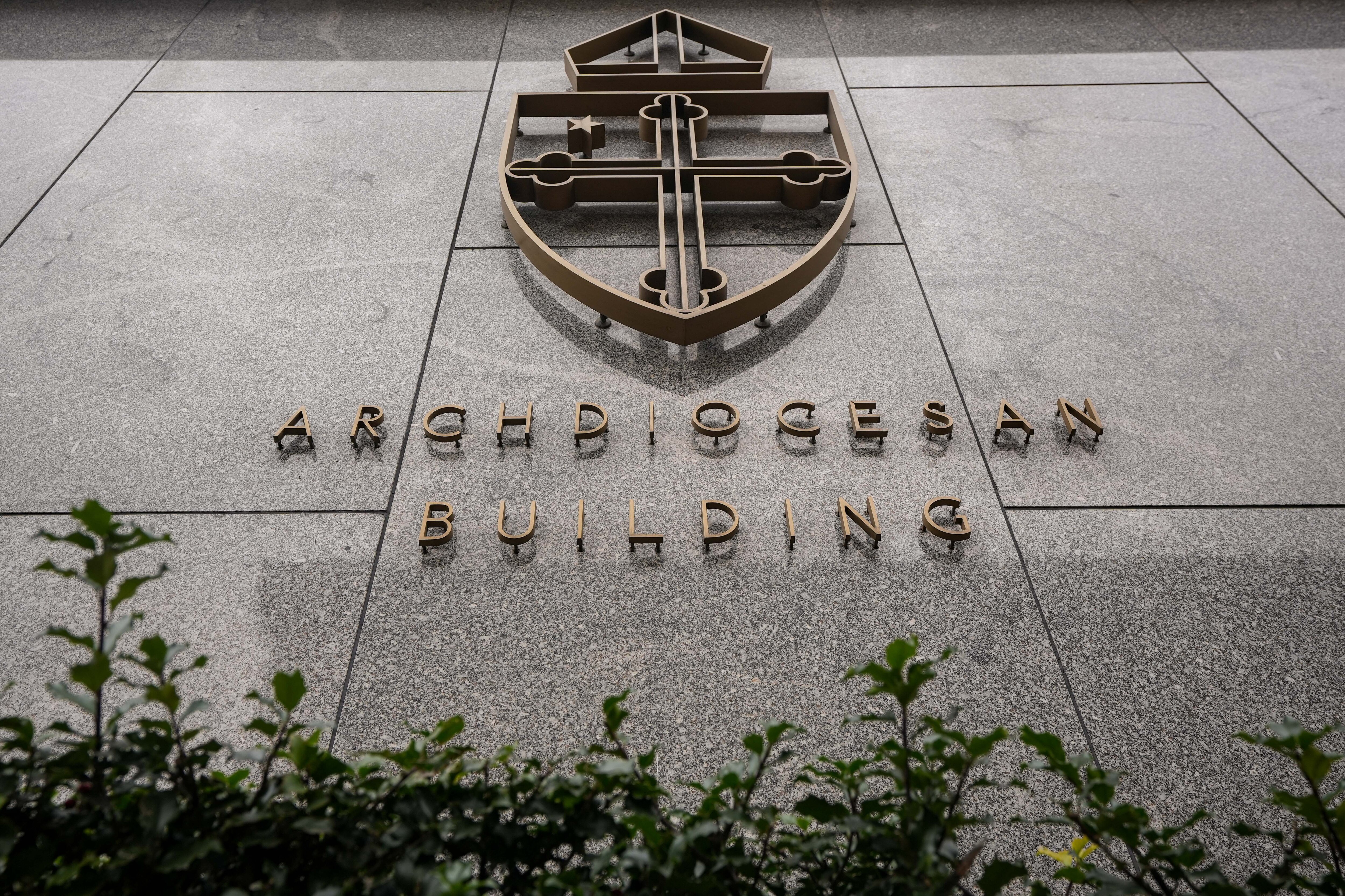 The exterior of the Archdiocese of Baltimore building as seen on Monday, March 13.