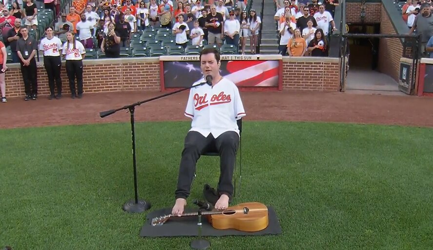 George Dennehy was nervous as he stepped on the turf at Camden Yards.
He was invited to play the national anthem for the 18,630 fans attending a recent Orioles game on June 11, 2025. He had played at similar-sized venues and sang the national anthem before, but he still felt pressure.