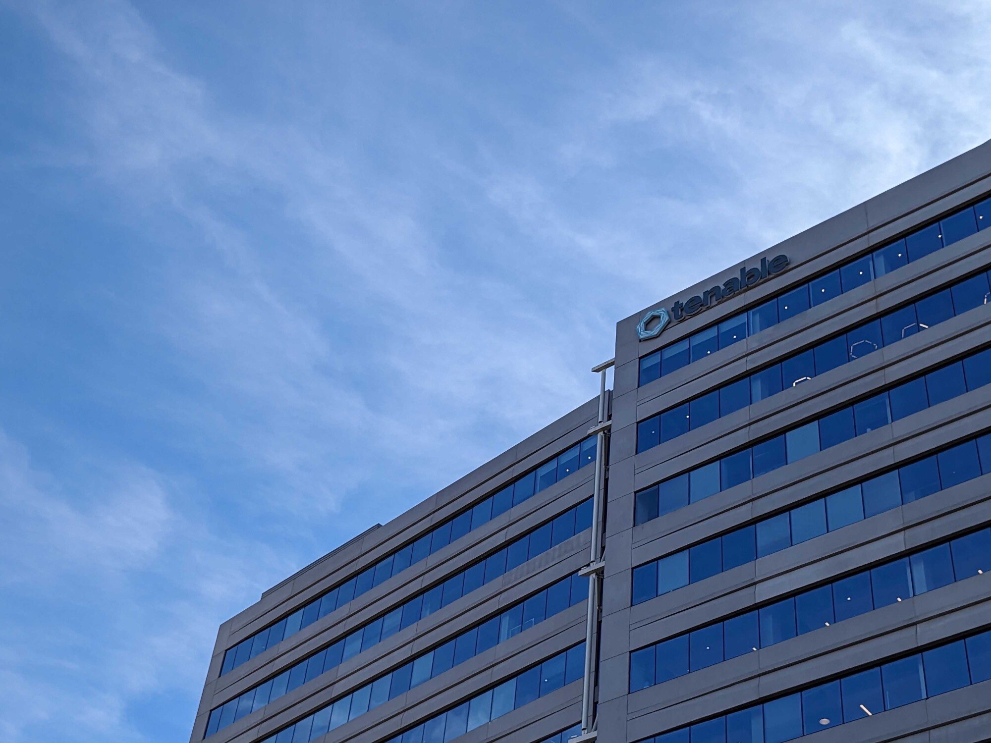 The tech firm Tenable has listed two floors of a 12-story tower in downtown Columbia as available for subleasing, according to Costar. (Giacomo Bologna/The Baltimore Banner)