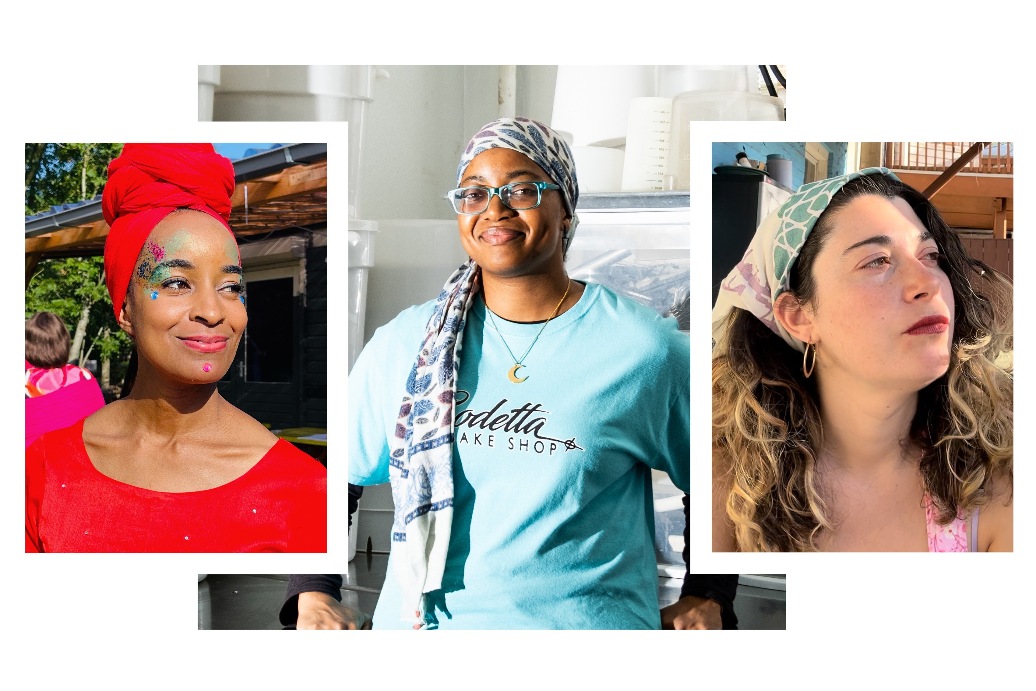 Clockwise from left: Siddeeqah Sharif Fichman, Sumayyah Bilal, and Rebekka Paisner.