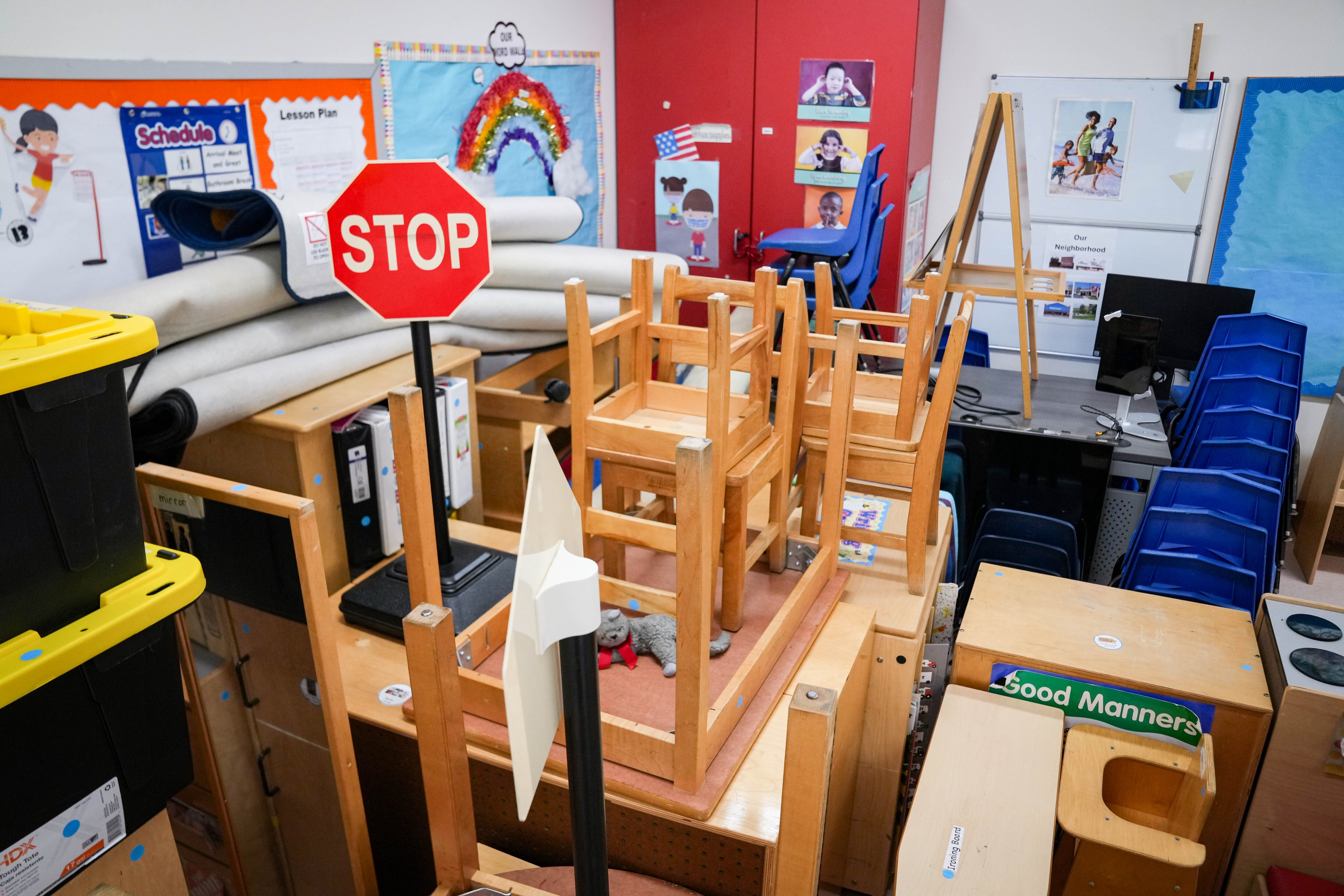 A classroom packed up for the summer inside of the Dasher Green Center for the Community Action Council of Howard County, which houses the Dasher Green Head Start Center, in Columbia, Md. on Wednesday, August 13, 2025.
