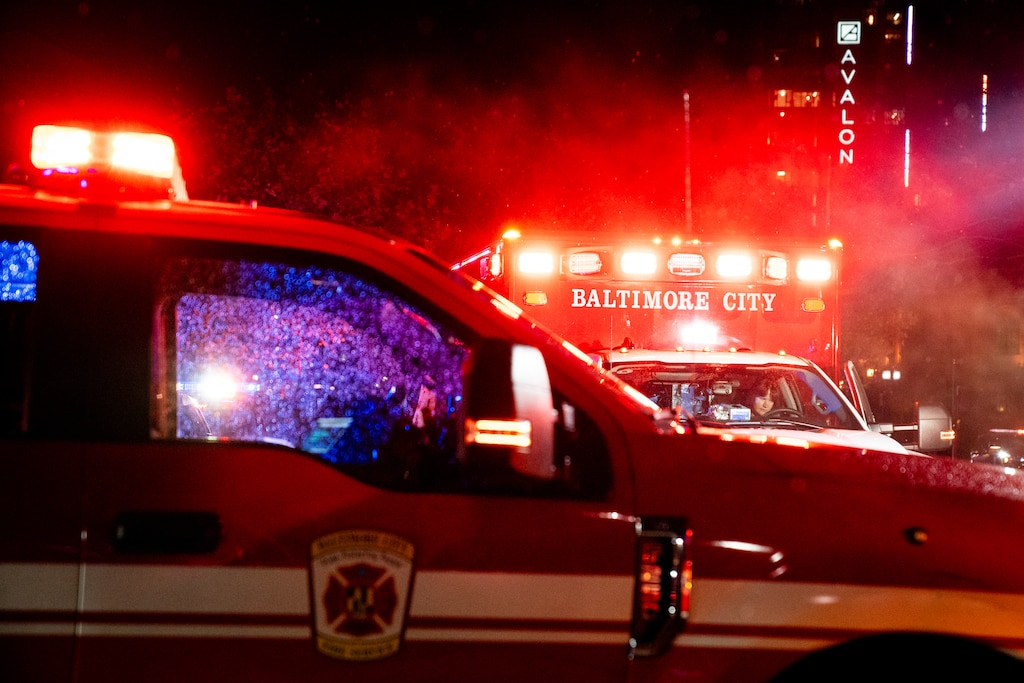 TUESDAY, NOVEMBER 18, 2025 - More than a dozen Baltimore fire trucks and police cars lined the area near the Pier 5 Hotel on Tuesday as divers and rescue boats searched for a vehicle that plunged into the water.