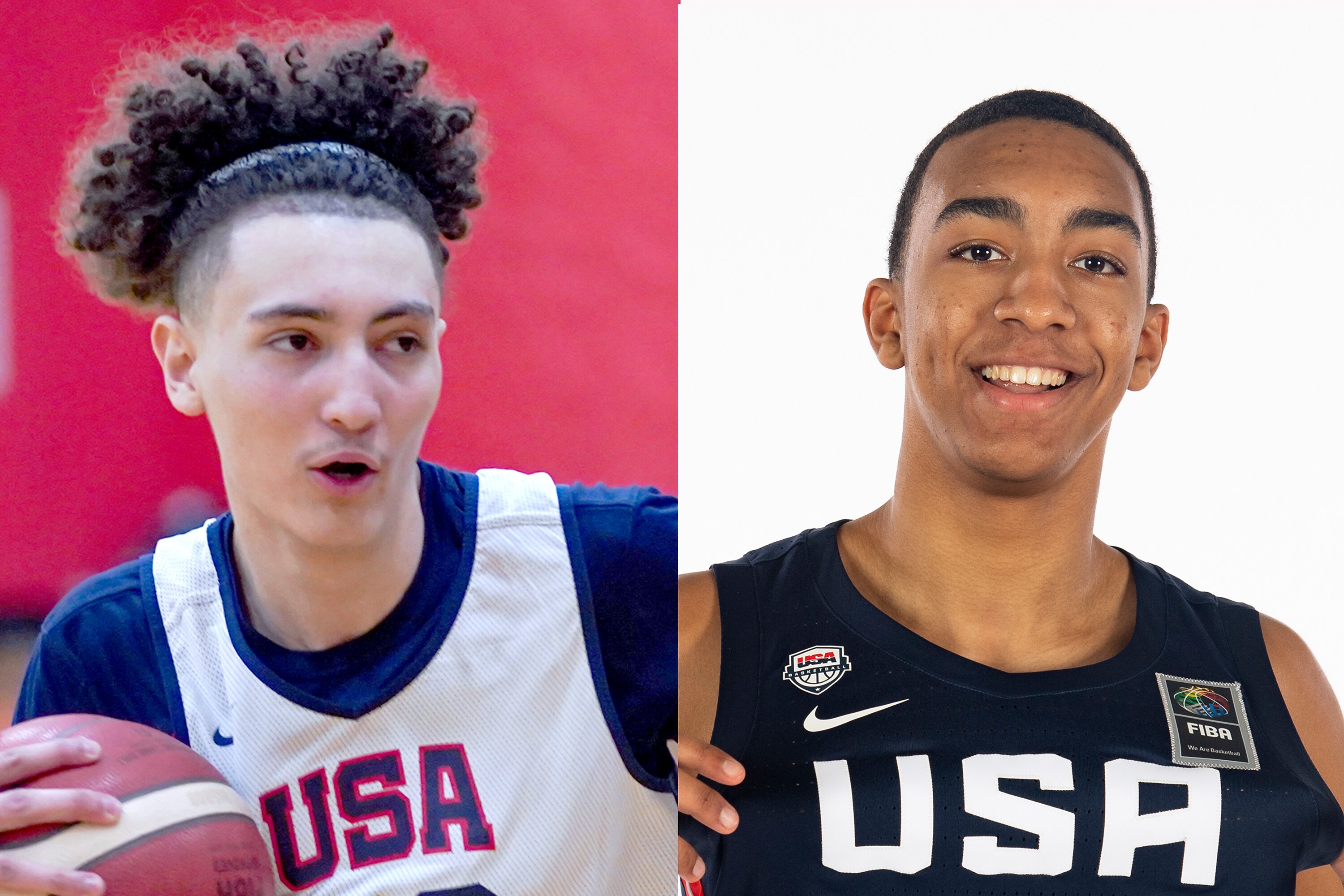 High school basketball standouts Adam Oumiddoch (left) and Bryson Tucker (right) are making moves. (Photo Credits: Team USA)