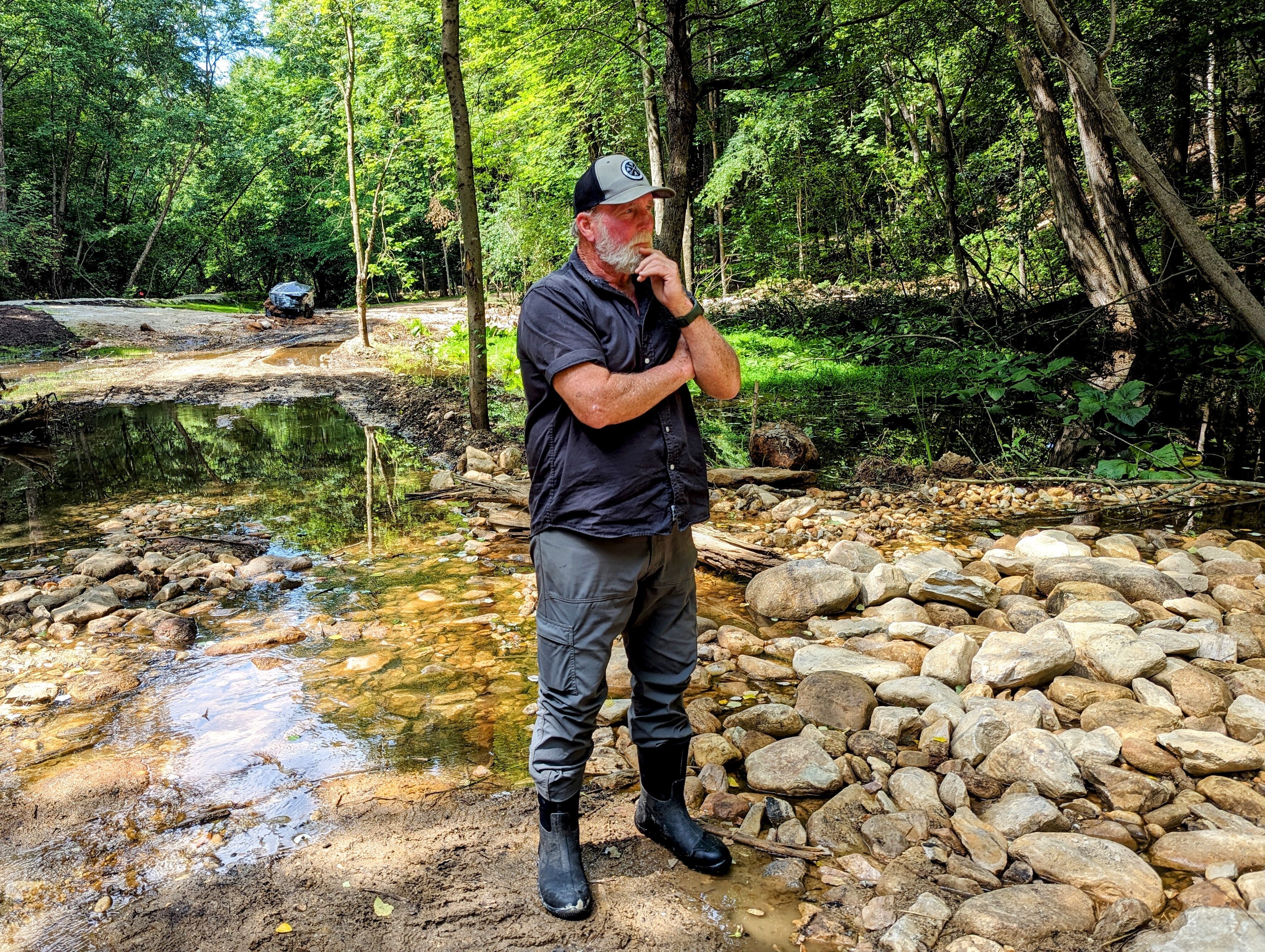 Kevin Smith, an architect of the $8 million restoration of Jabez 3 in Millersville, talks about its design during a recent tour.